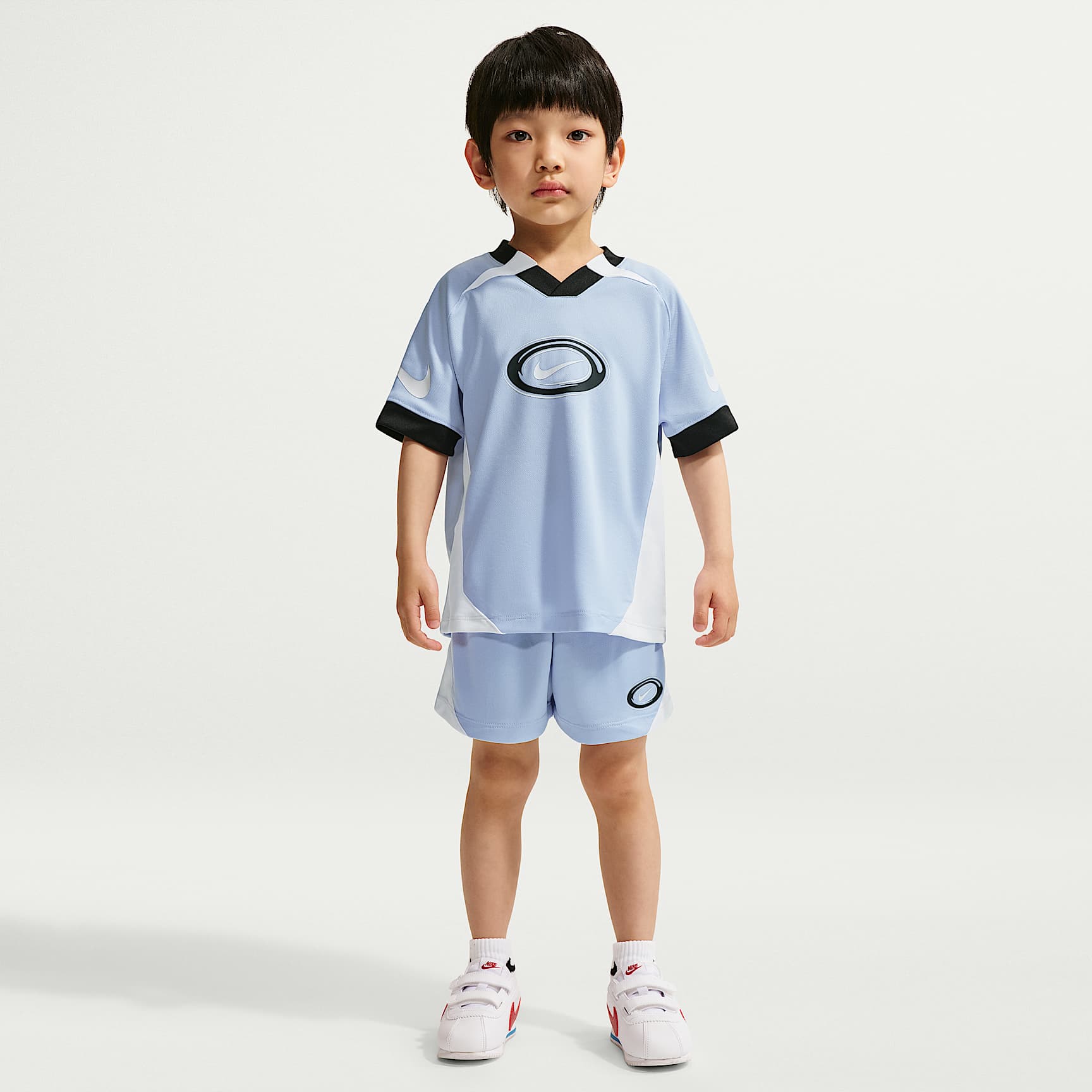 나이키 리틀키즈 드라이 핏 스우시 러브 투피스 쇼츠 세트