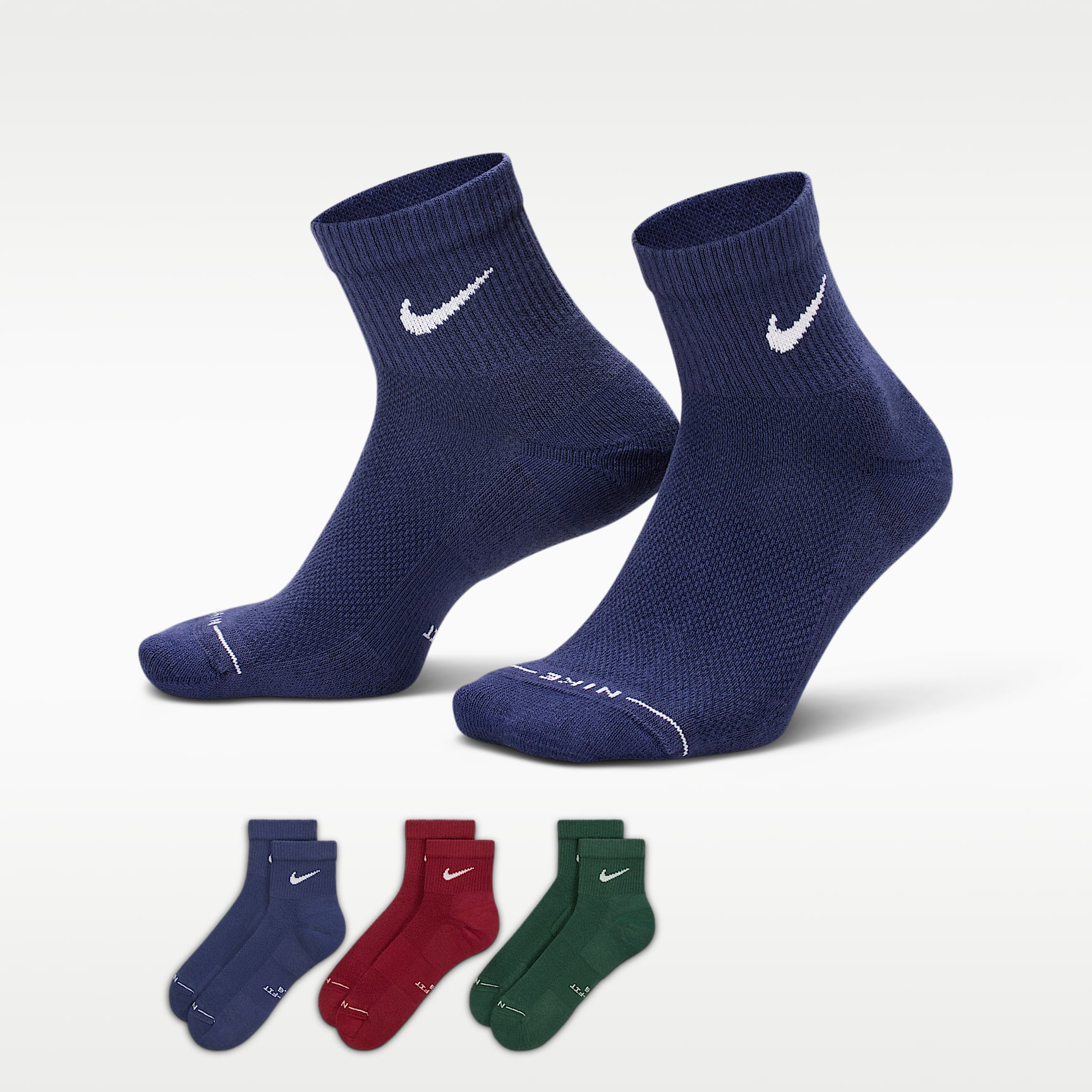 Nike Everyday Elevated Ankle Socks (3 Pairs)