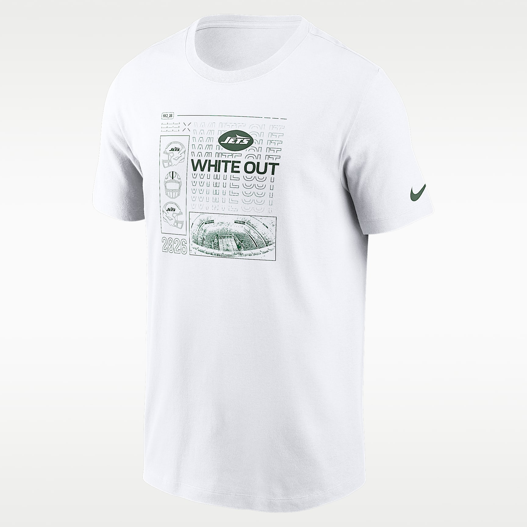 New York Jets White Out Men's Nike NFL T-Shirt