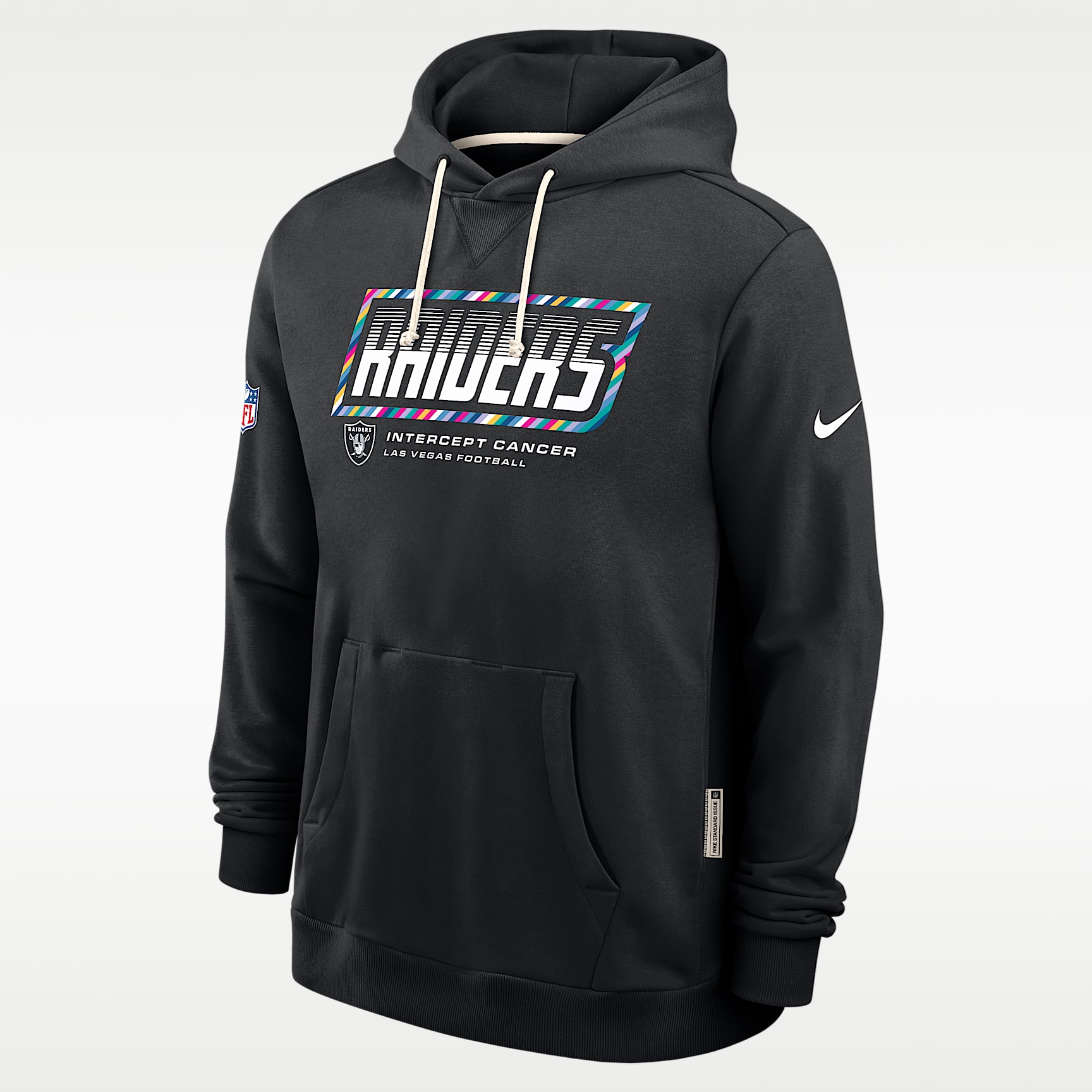 Las Vegas Raiders Crucial Catch Sideline Standard Issue Men's Nike Dri-FIT NFL Pullover Hoodie