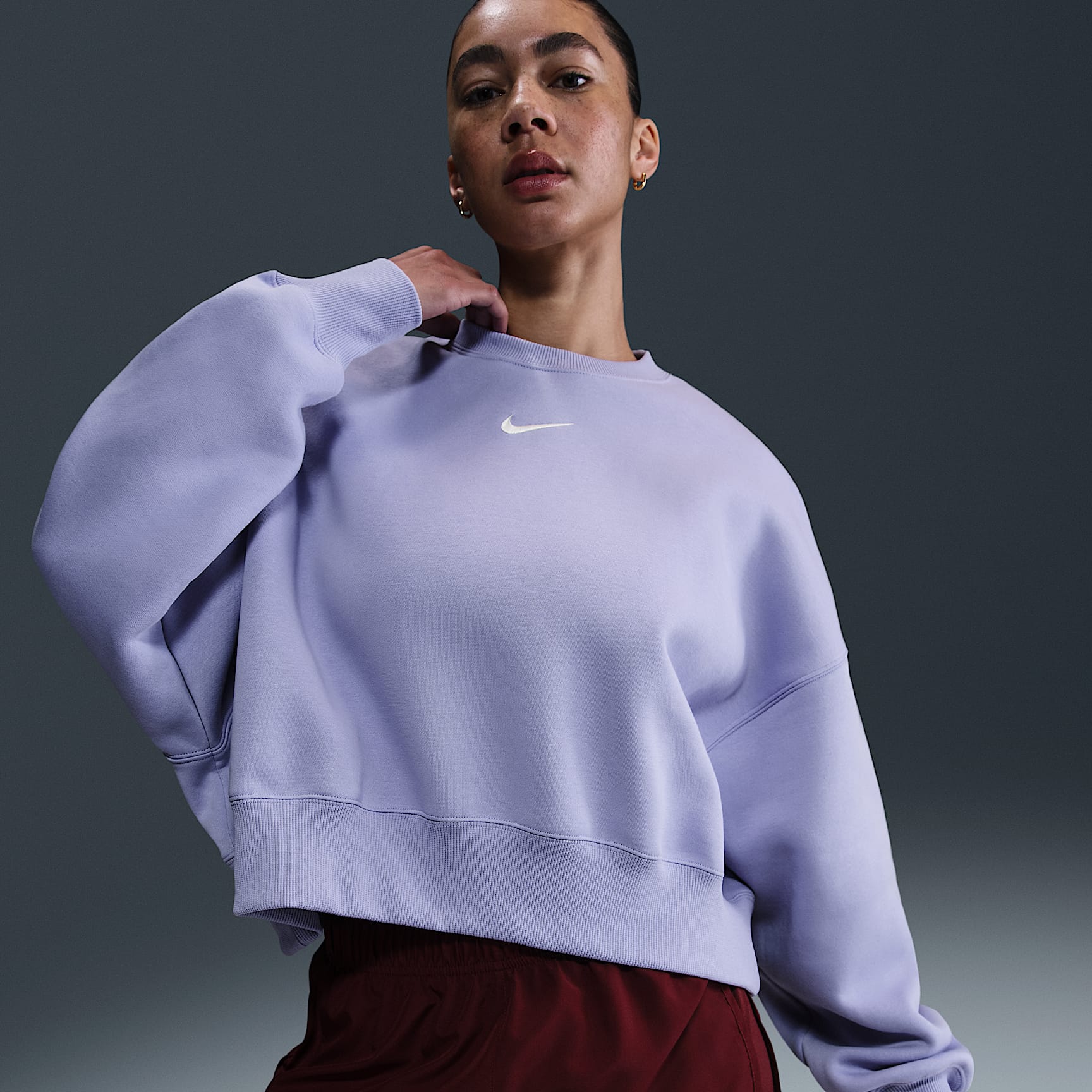 Sudadera sin cierre de cuello redondo extra oversized para mujer Nike Sportswear Phoenix Fleece