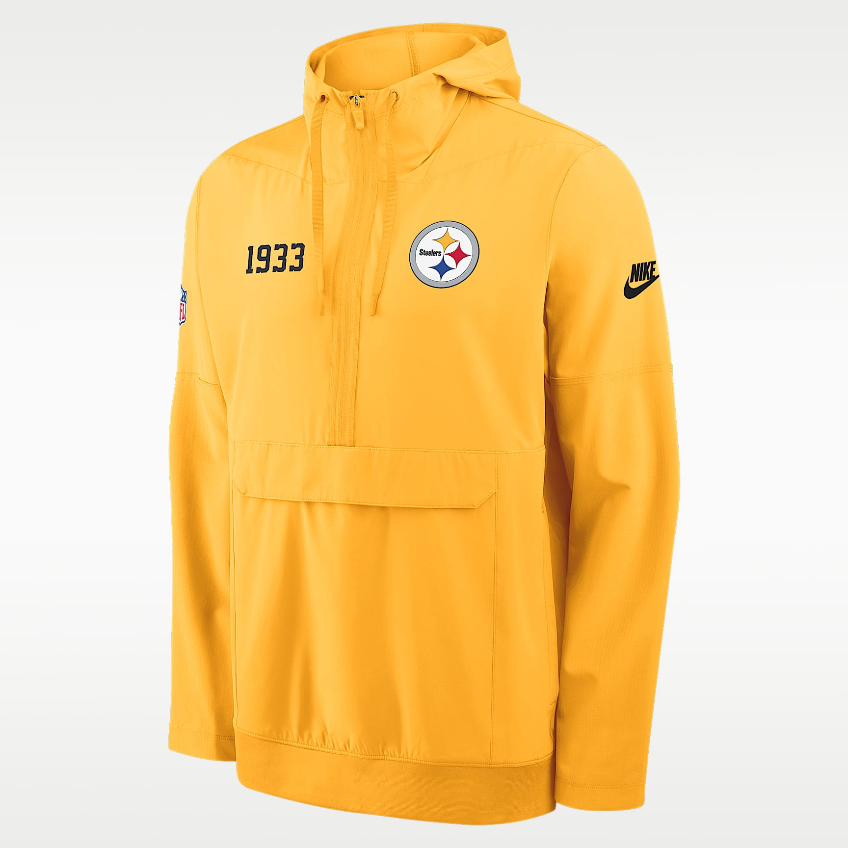 Pittsburgh Steelers Alt Option Route Anorak Men's Nike NFL 1/2-Zip Hooded Jacket