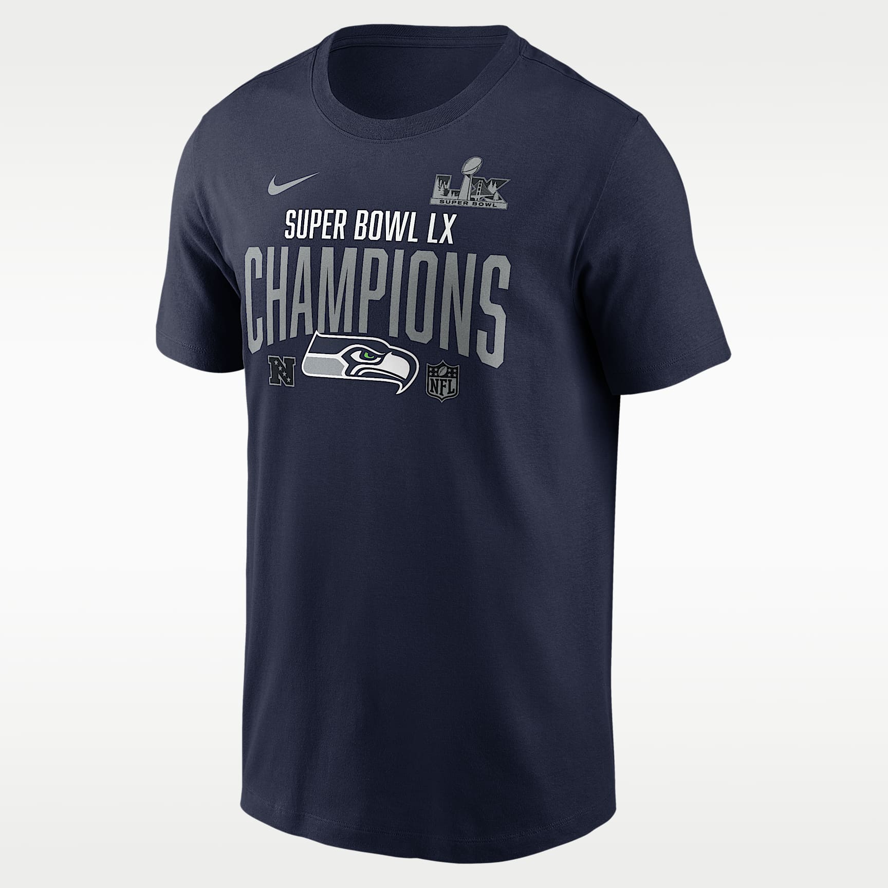 Playera Nike de la NFL para hombre Seattle Seahawks Super Bowl LX Champions Going Yard