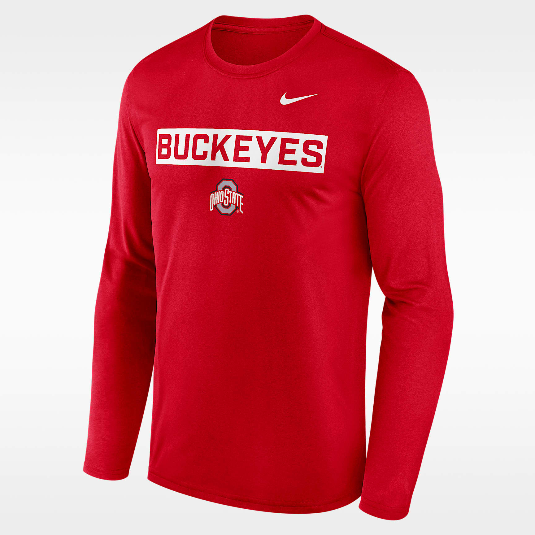 Ohio State Primetime Legend 2-Hit Men's Nike Dri-FIT College Long-Sleeve T-Shirt