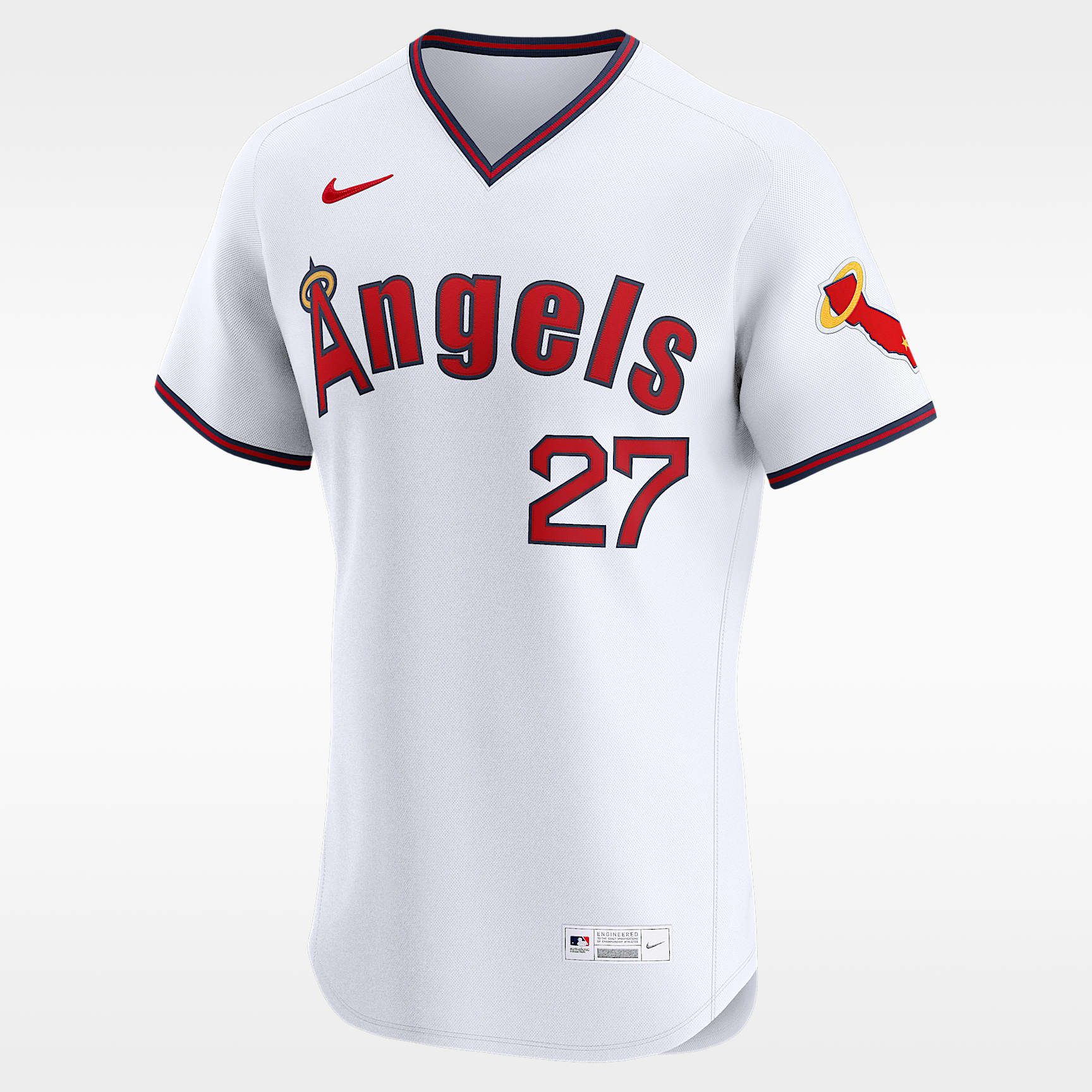 Jersey Nike Dri-FIT de la MLB Elite para hombre Mike Trout Los Angeles Angels