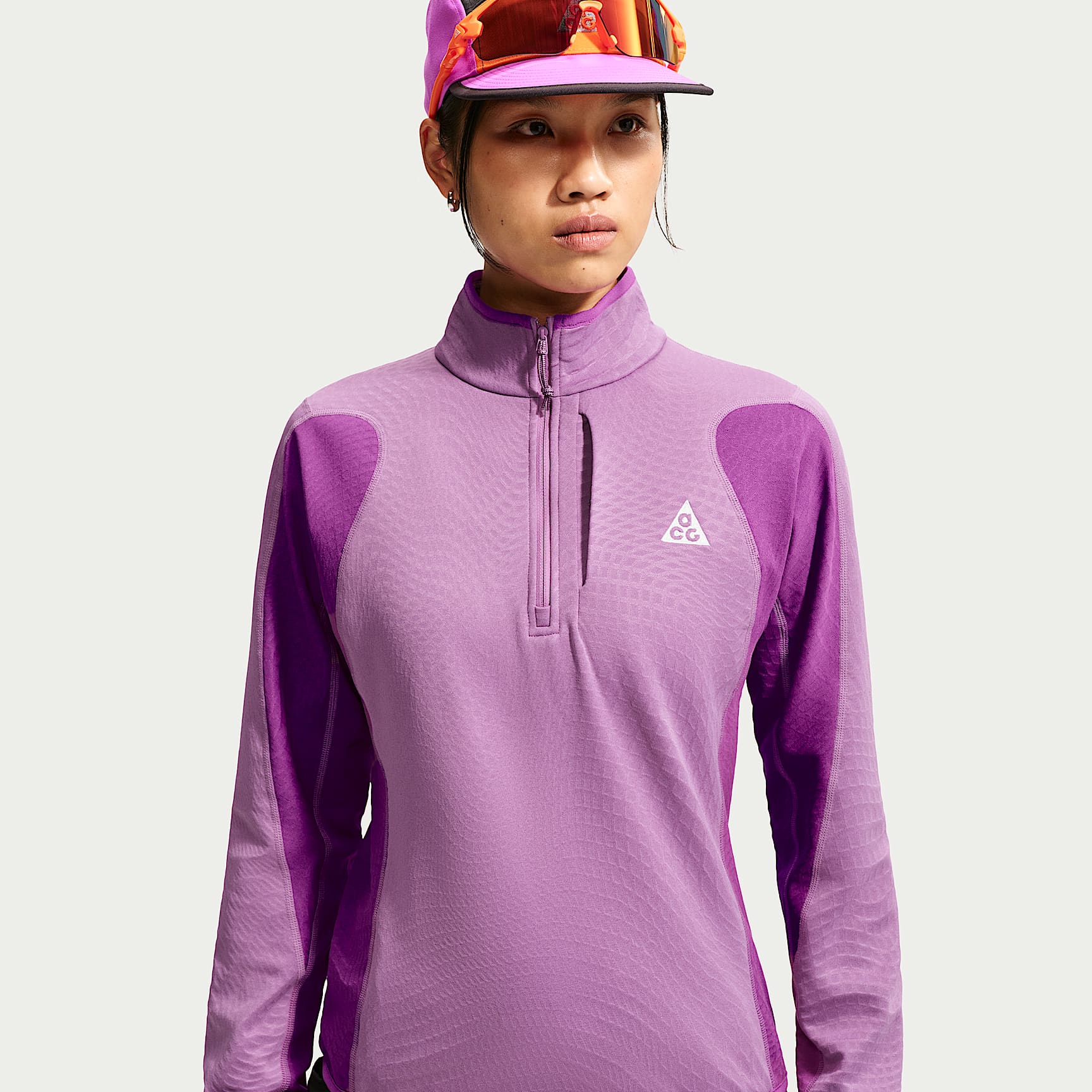 ACG "Wolf Grid" ウィメンズ Therma-FIT ハーフジップ ハイキングトップス