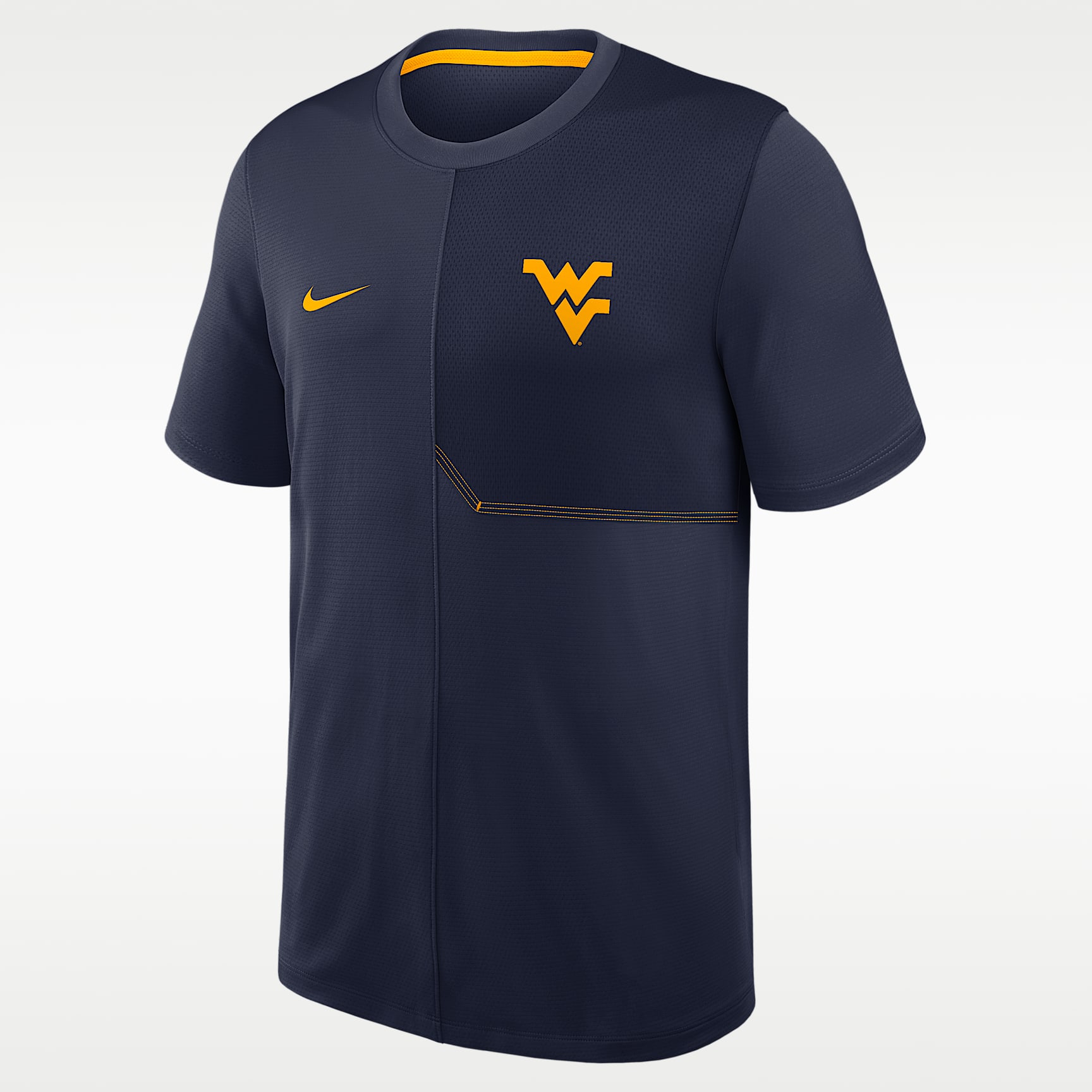 West Virginia Sideline Coach Men's Nike Dri-FIT College Top