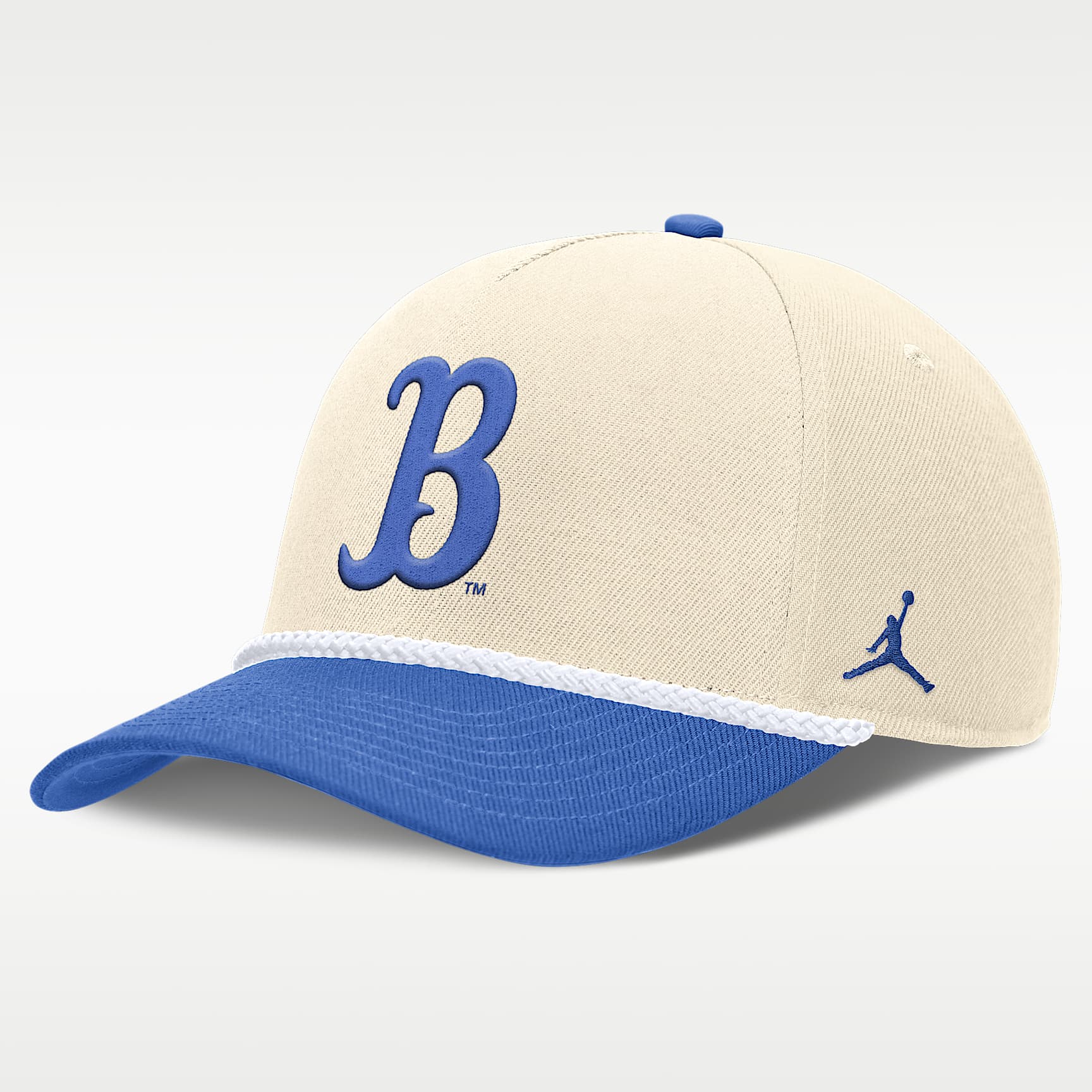 Gorra universitaria marca Jordan ajustable para hombre UCLA Primetime Rope 2-Tone Rise