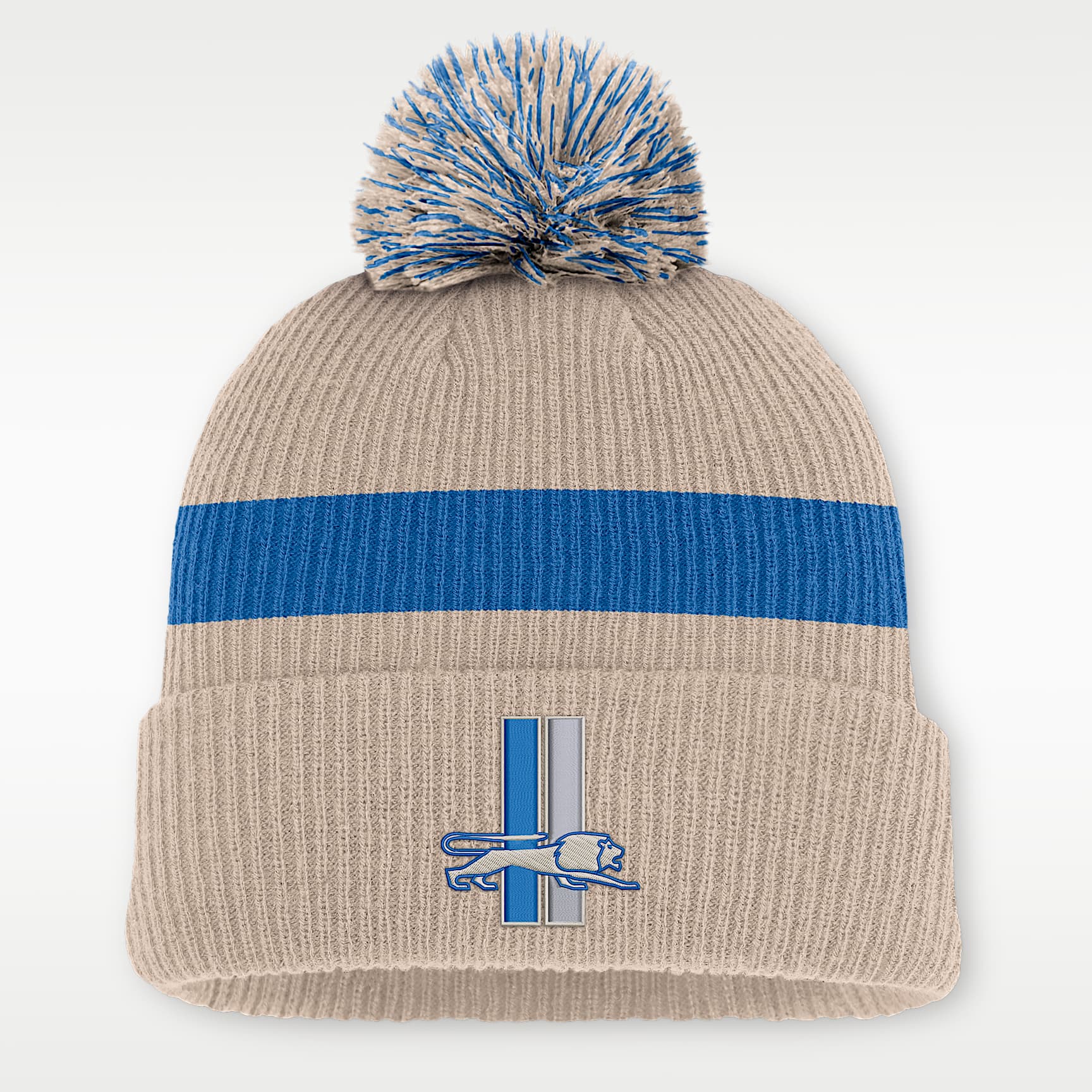 Detroit Lions Rewind Peak Men's Nike NFL Cuffed Pom Beanie
