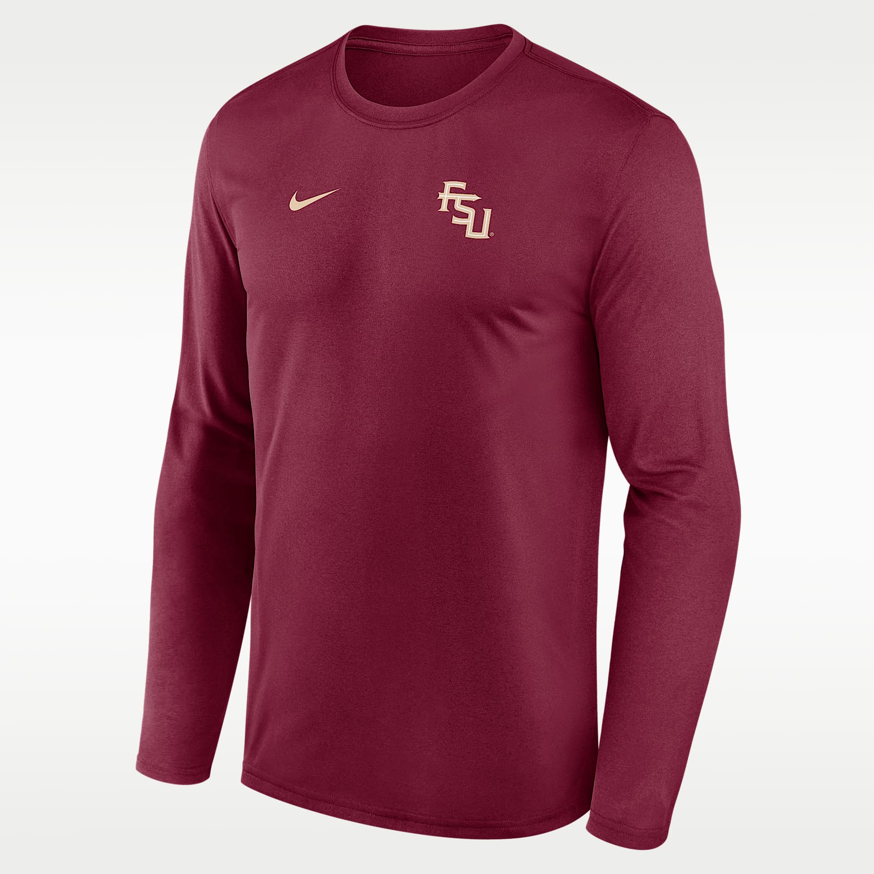 Florida State Sideline Legend Small Logo Men's Nike Dri-FIT College Long-Sleeve T-Shirt