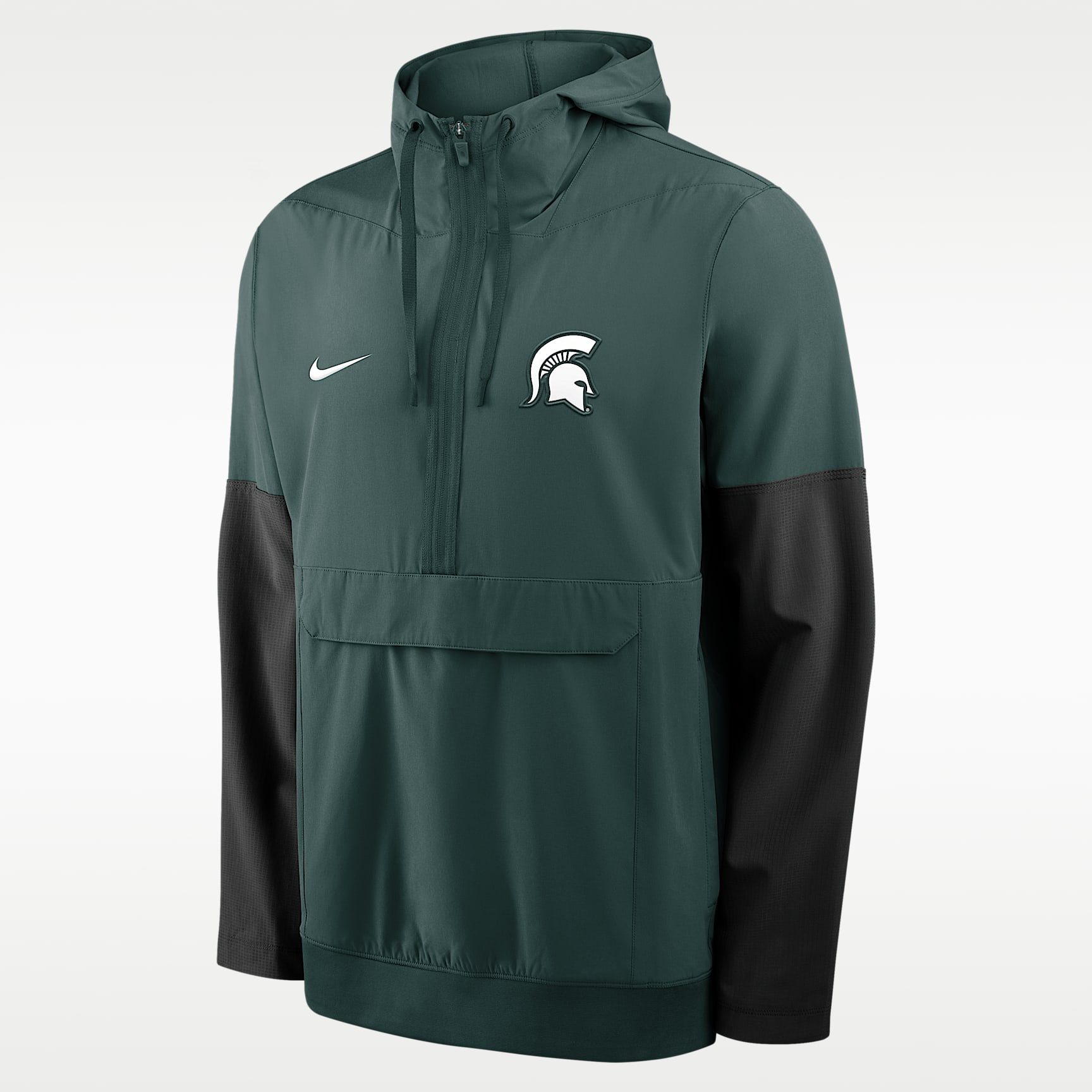 Chamarra universitaria Nike con gorro de medio cierre para hombre Michigan State Anorak