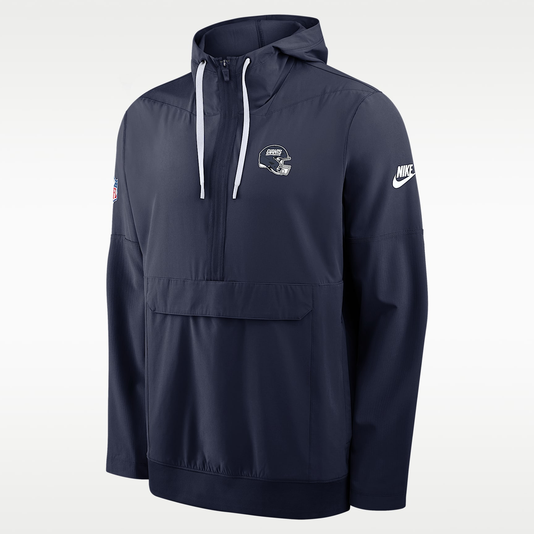 Chamarra Nike de la NFL de medio cierre con gorro para hombre New York Giants Alt Anorak