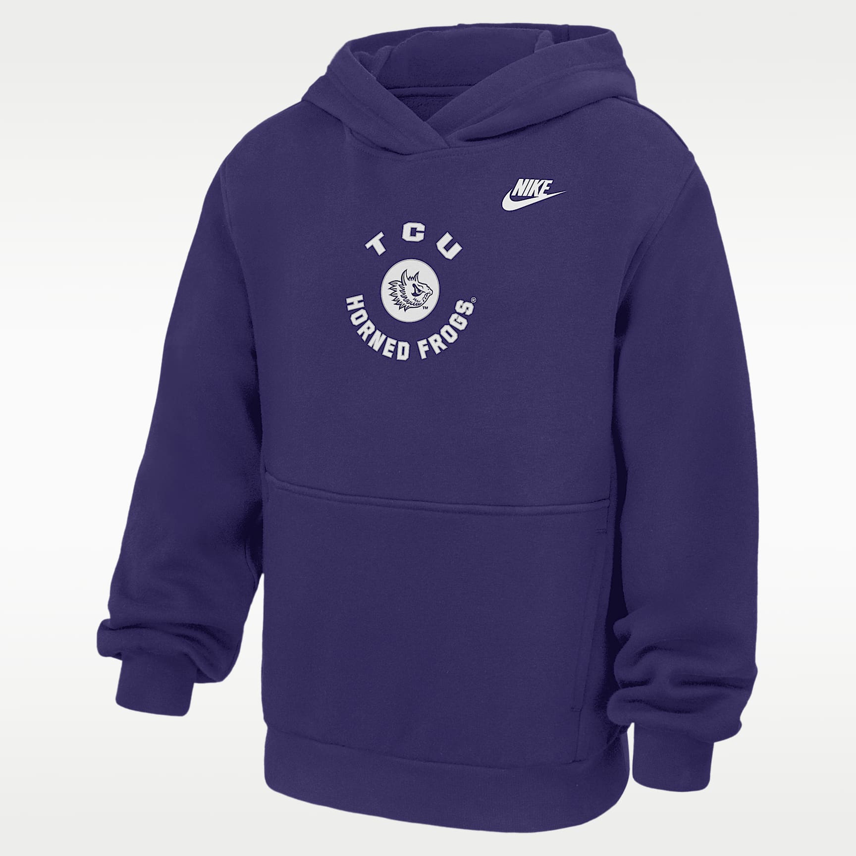 TCU Horned Frogs Club Big Kids' Nike Pullover Fleece Hoodie