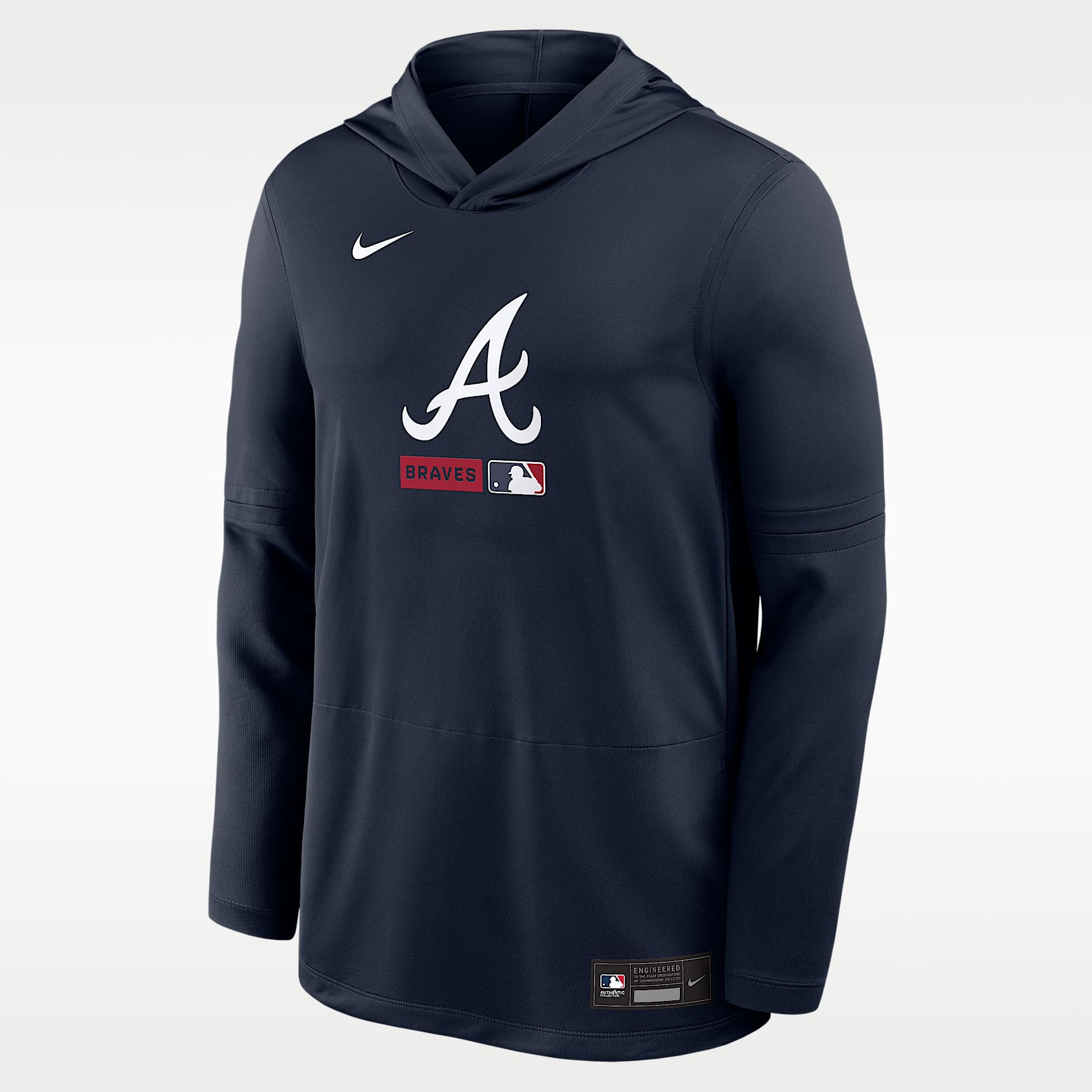 Atlanta Braves Authentic Collection Men's Nike Dri-FIT MLB Long-Sleeve Hooded Top