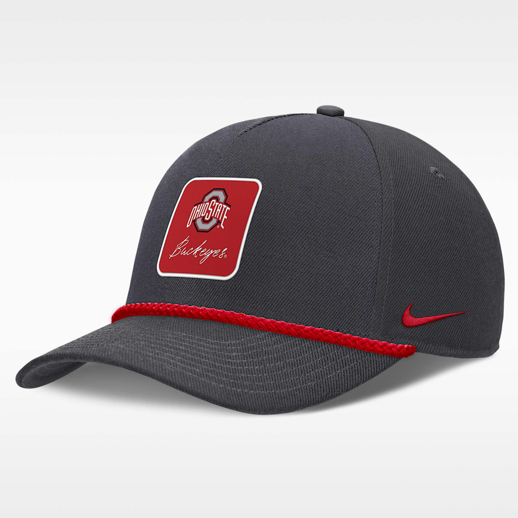 Ohio State Legacy Letter Rise Men's Nike Dri-FIT College A-Frame Adjustable Hat