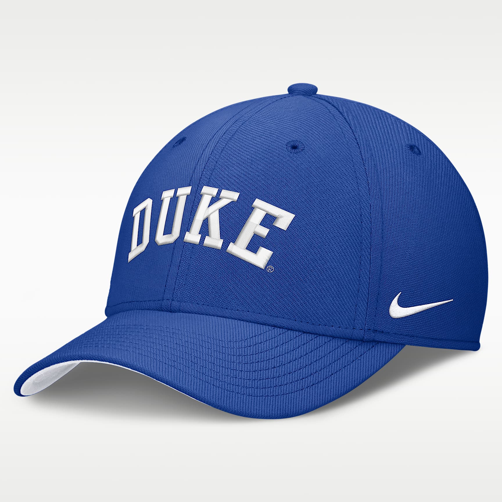 Gorra universitaria Nike Dri-FIT para hombre Duke Classic Swooshflex
