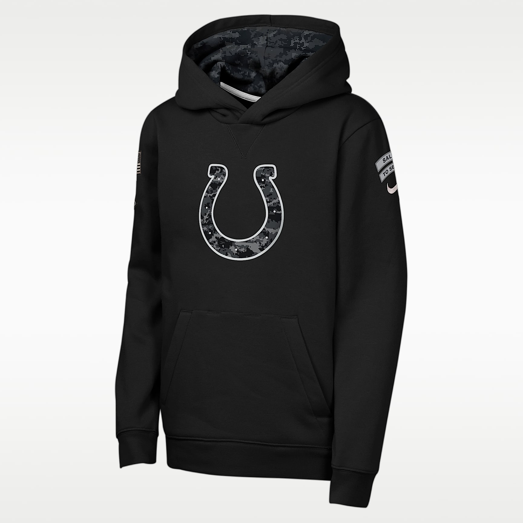 Indianapolis Colts Salute to Service Sideline Club Big Kids' Nike NFL Pullover Hoodie