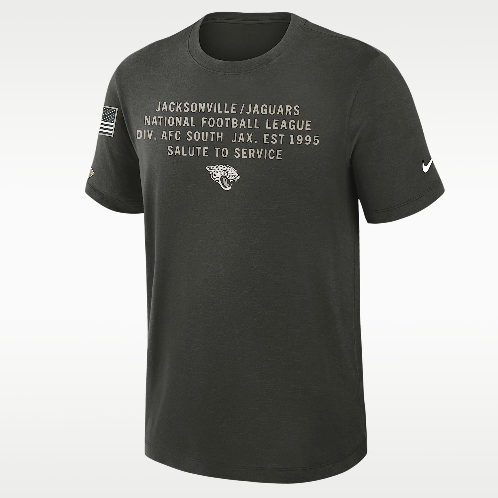 Jacksonville Jaguars Salute to Service Slub Men's Nike Dri-FIT NFL T-Shirt