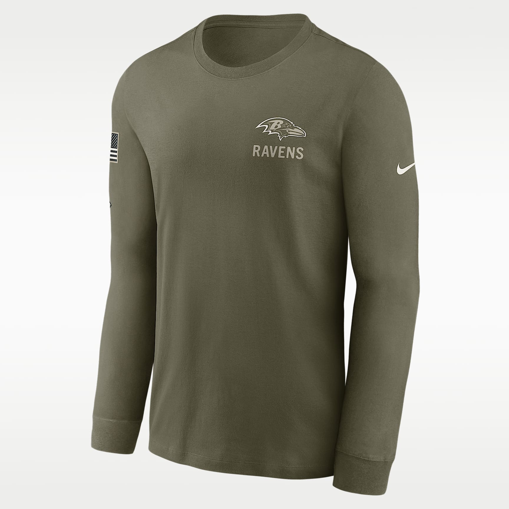 Playera de manga larga Nike de la NFL para hombre Baltimore Ravens Salute to Service