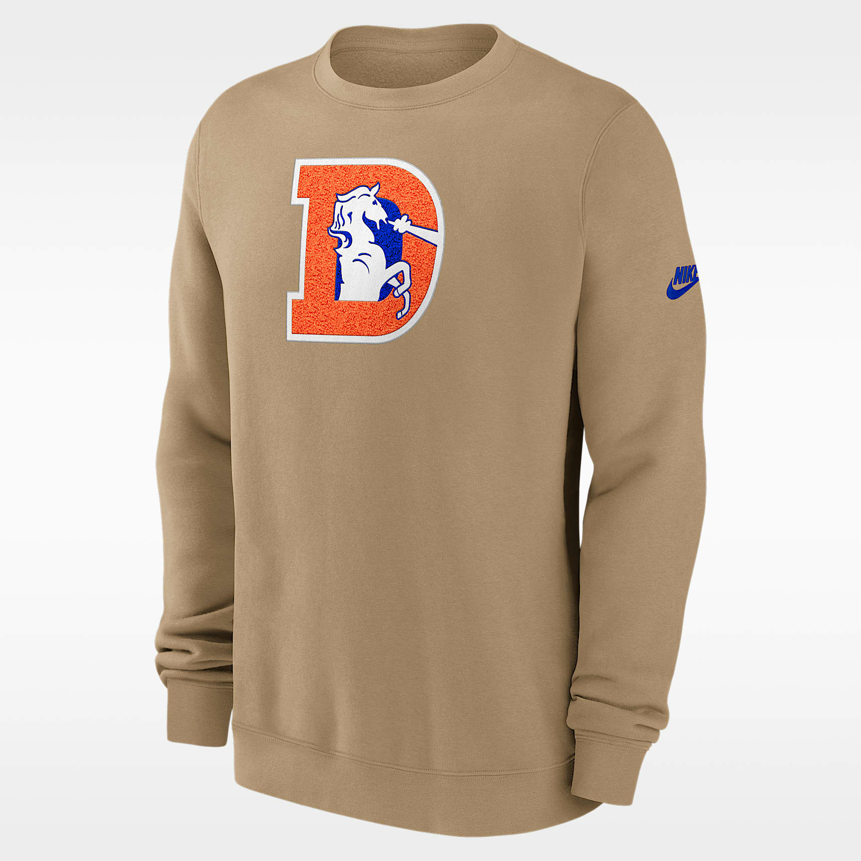 Denver Broncos Swing Pass Rewind Club Men's Nike NFL Pullover Crew