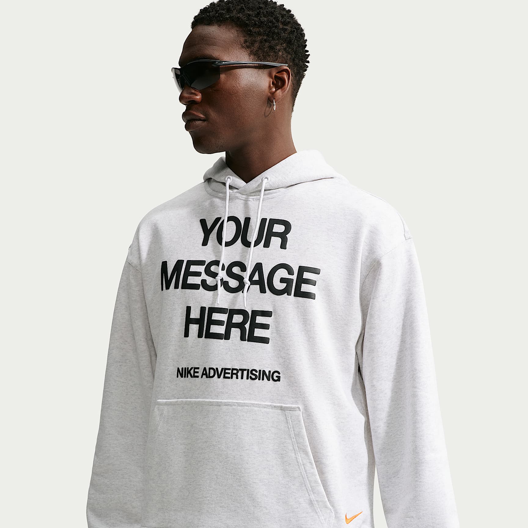 Sweat à capuche en tissu Fleece Nike "Your Message Here" pour homme