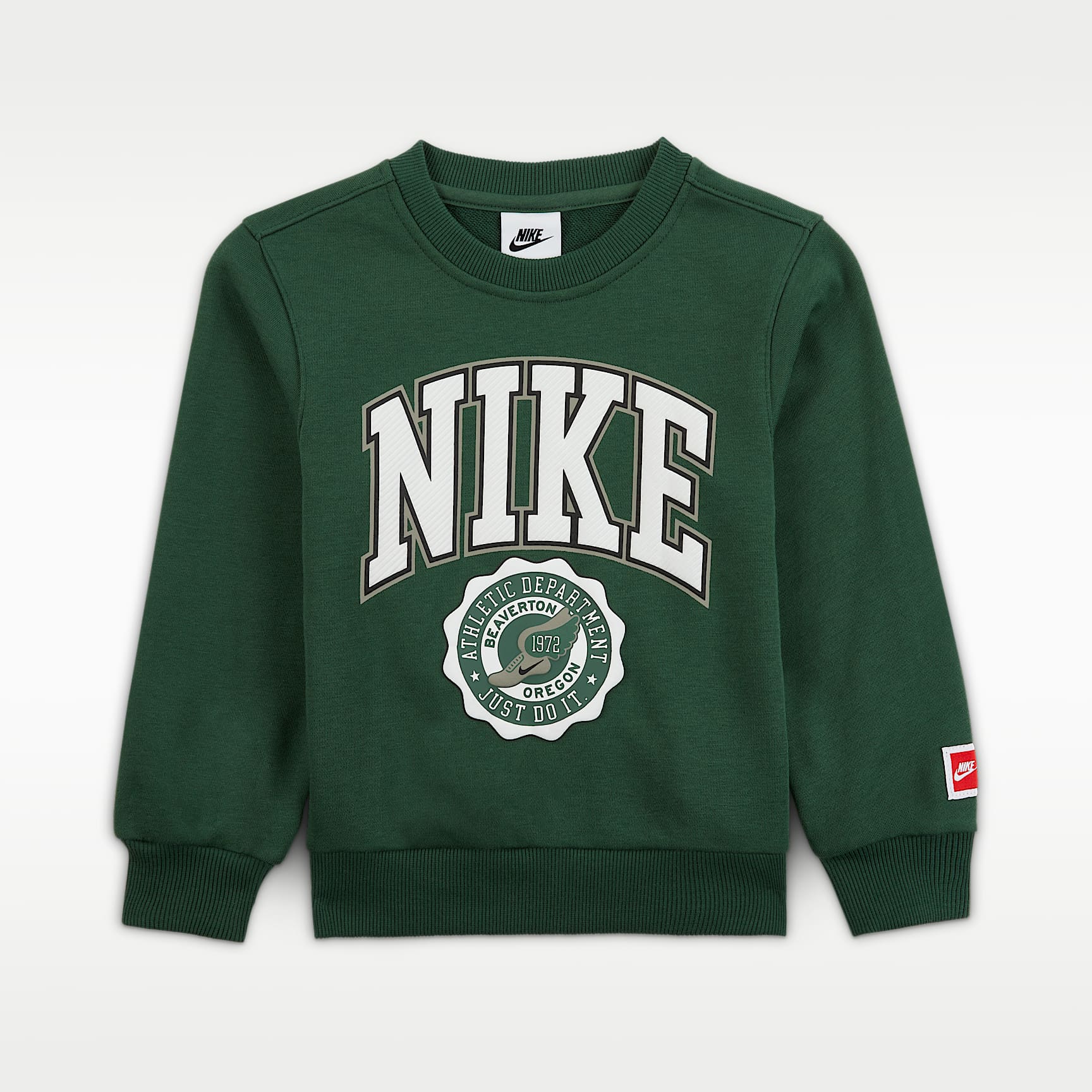 Conjunto de educación física para niños talla pequeña Nike Sportswear Sudadera de cuello redondo con gráfico