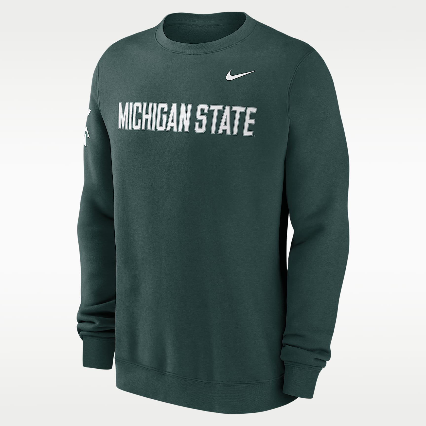 Sudadera de cuello redondo sin cierre universitaria Nike para hombre Michigan State Sideline Club