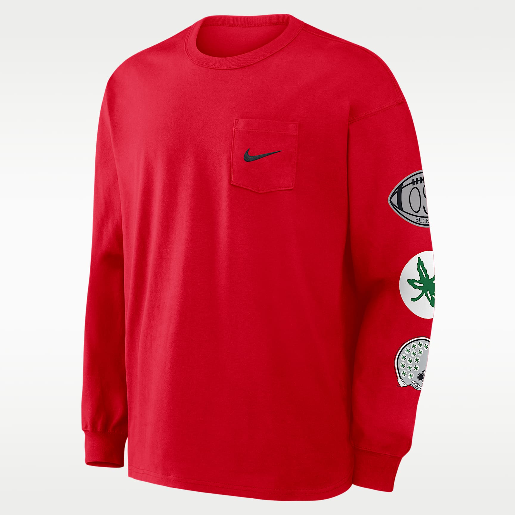 Ohio State Academic Max90 Pocket Men's Nike College Long-Sleeve T-Shirt