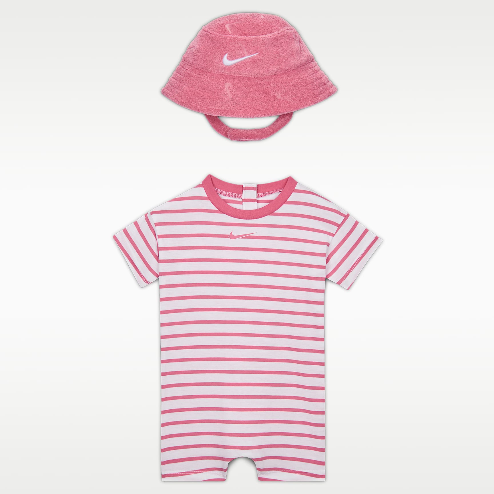 Nike Baby Short Sleeve Romper with Bucket Hat