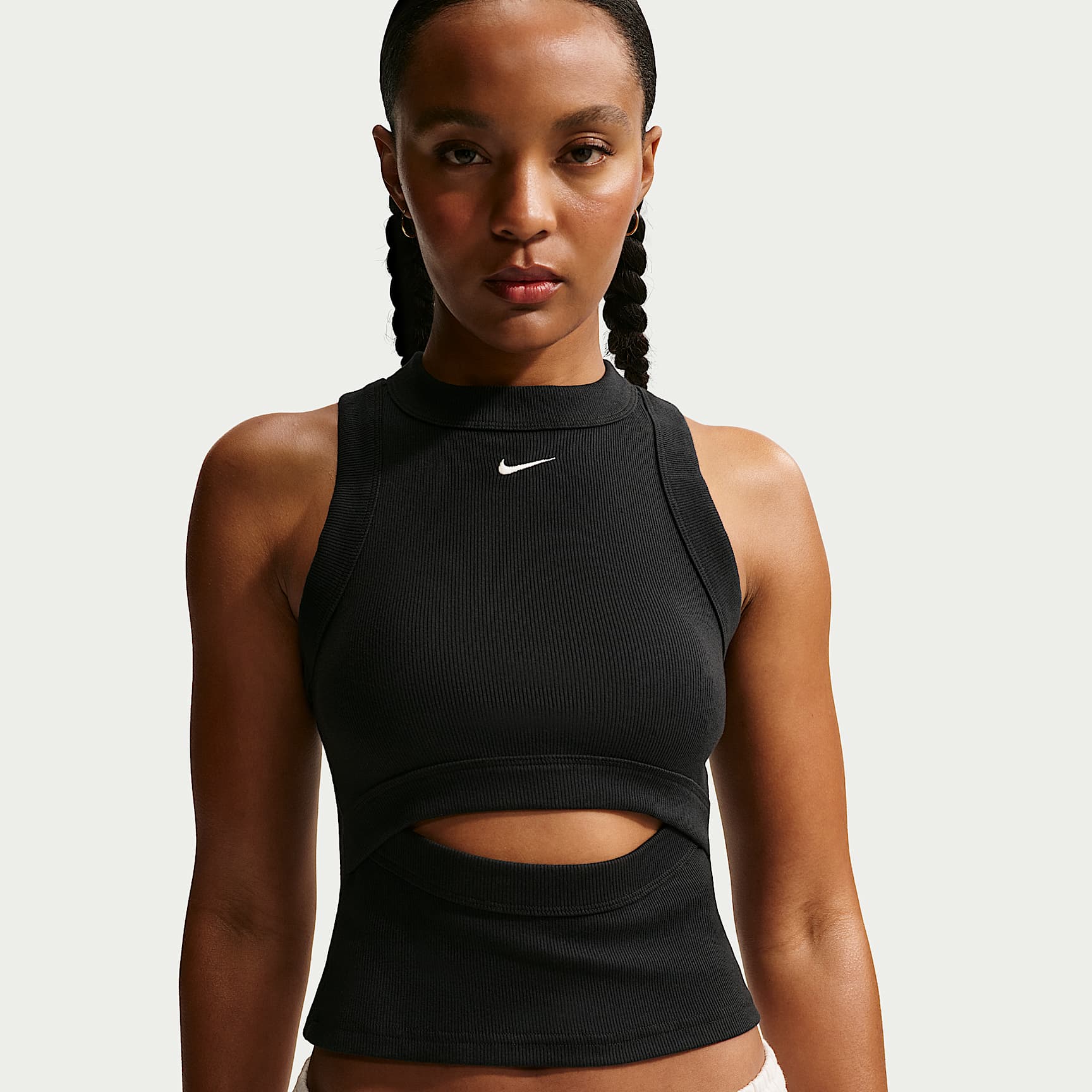 Γυναικείο εφαρμοστό tank top σε ριμπ ύφανση Nike Sportswear Chill Knit