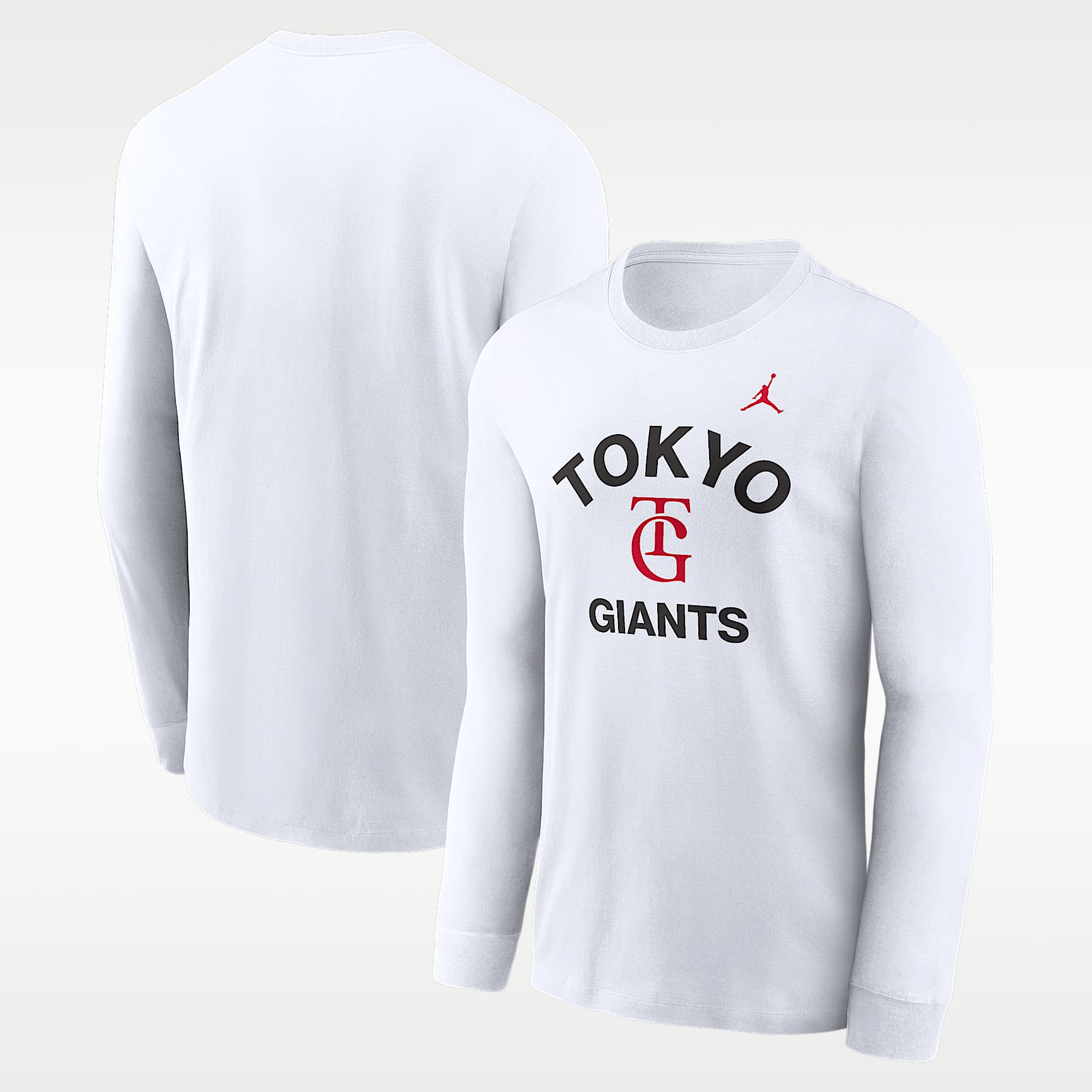 東京 読売ジャイアンツ x ジョーダン エクスクルーシブコレクション メンズ ロングスリーブ Tシャツ