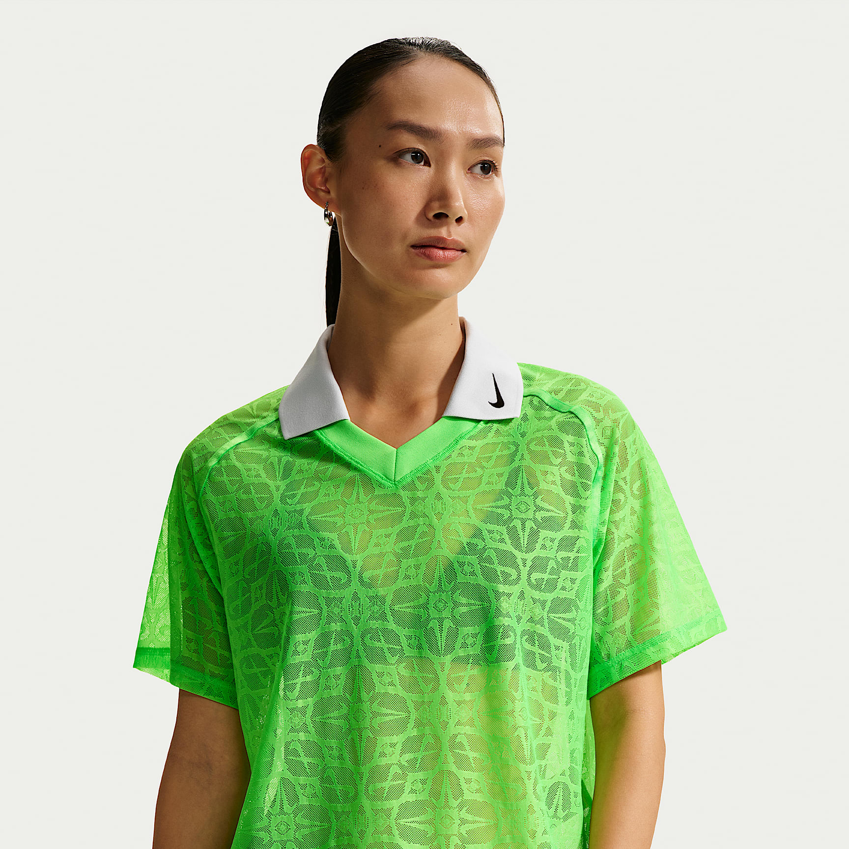 Nike Sportswear Women's Loose Lace Polo Jersey Top