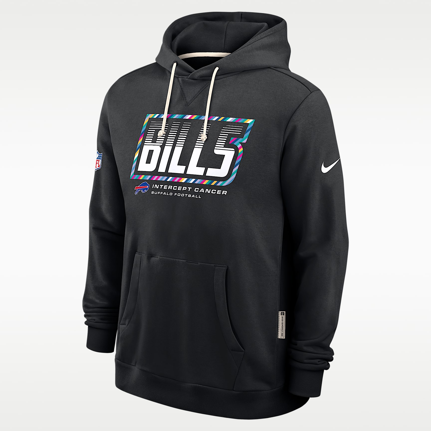 Sudadera con gorro sin cierre Nike Dri-FIT de la NFL para hombre Buffalo Bills Crucial Catch Sideline Standard Issue