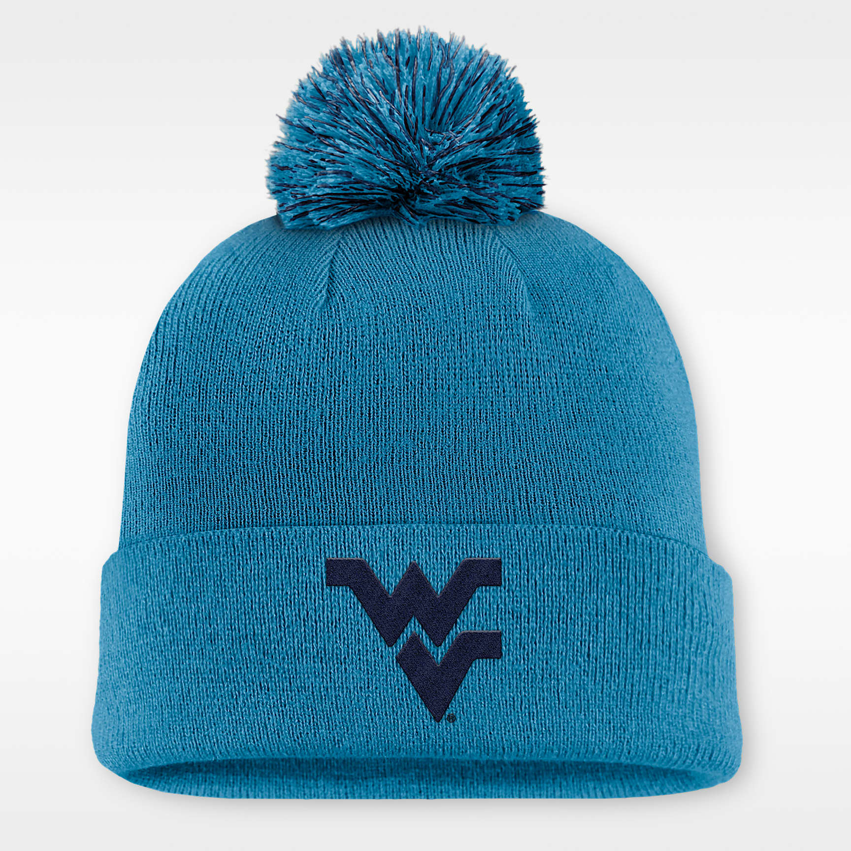 Gorro con dobladillo y pompón universitario Nike para hombre West Virginia Primetime Campus Toned