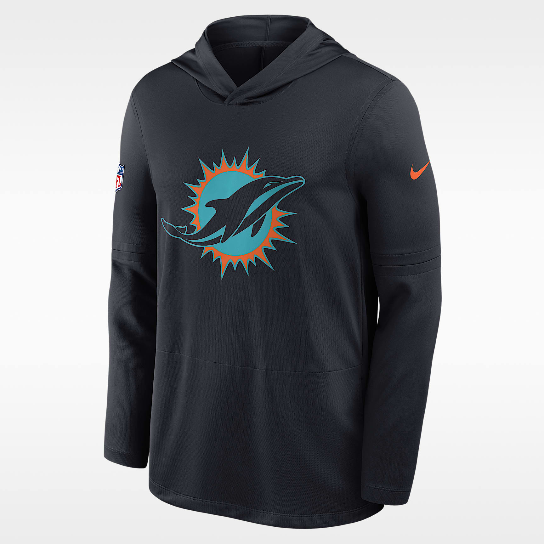 Miami Dolphins Rivalries Collection Sideline Men's Nike Dri-FIT NFL Long-Sleeve Hooded Top