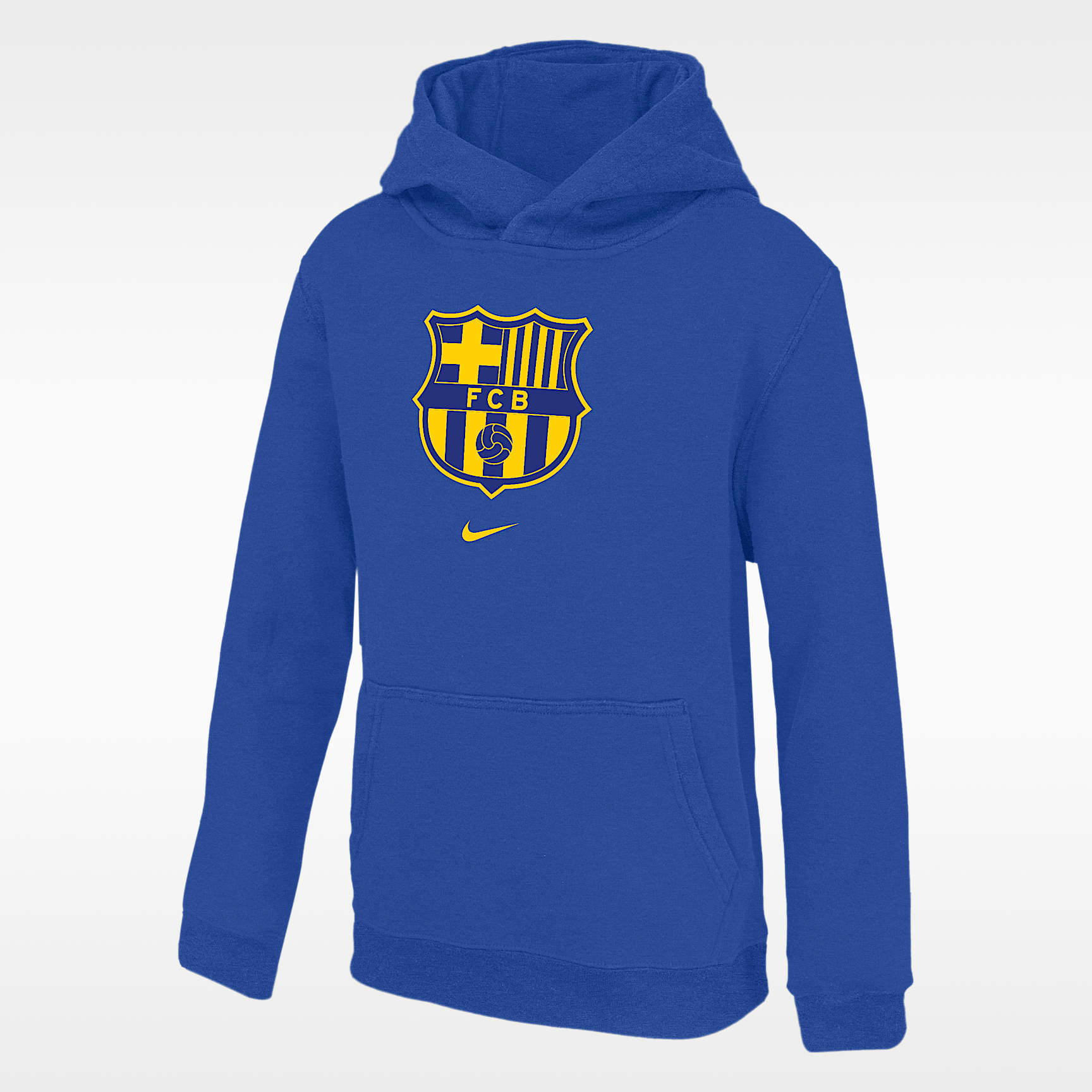 FC Barcelona Club Big Kids' Nike Soccer Fleece Pullover Hoodie