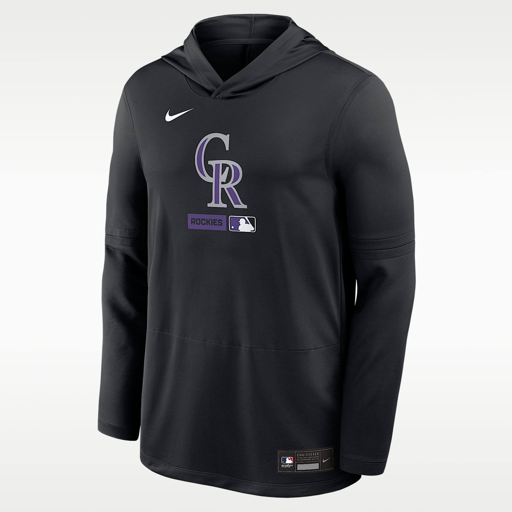 Colorado Rockies Authentic Collection Men's Nike Dri-FIT MLB Long-Sleeve Hooded Top