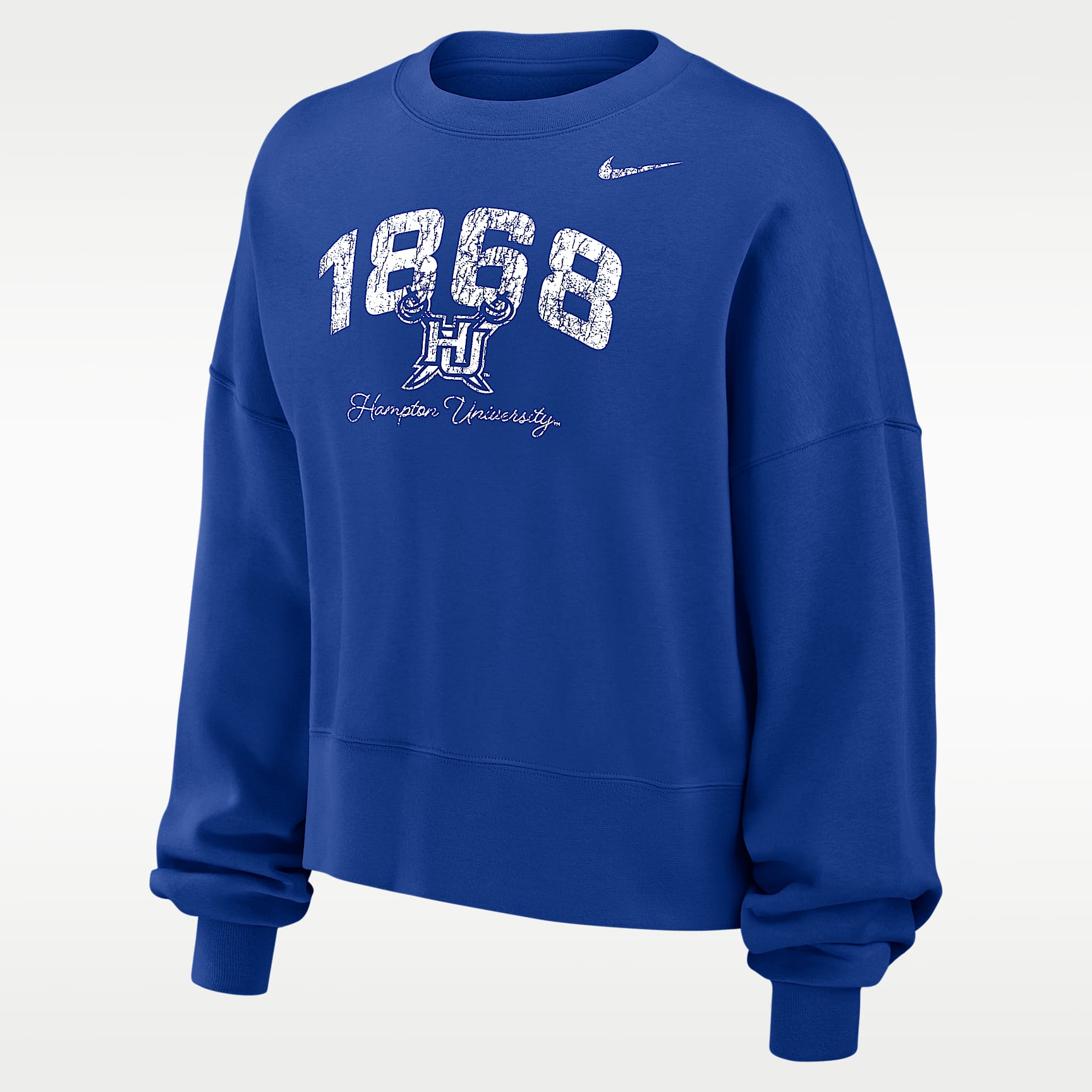 Nike College (Hampton University) Women's Phoenix Fleece Crew-Neck Sweatshirt