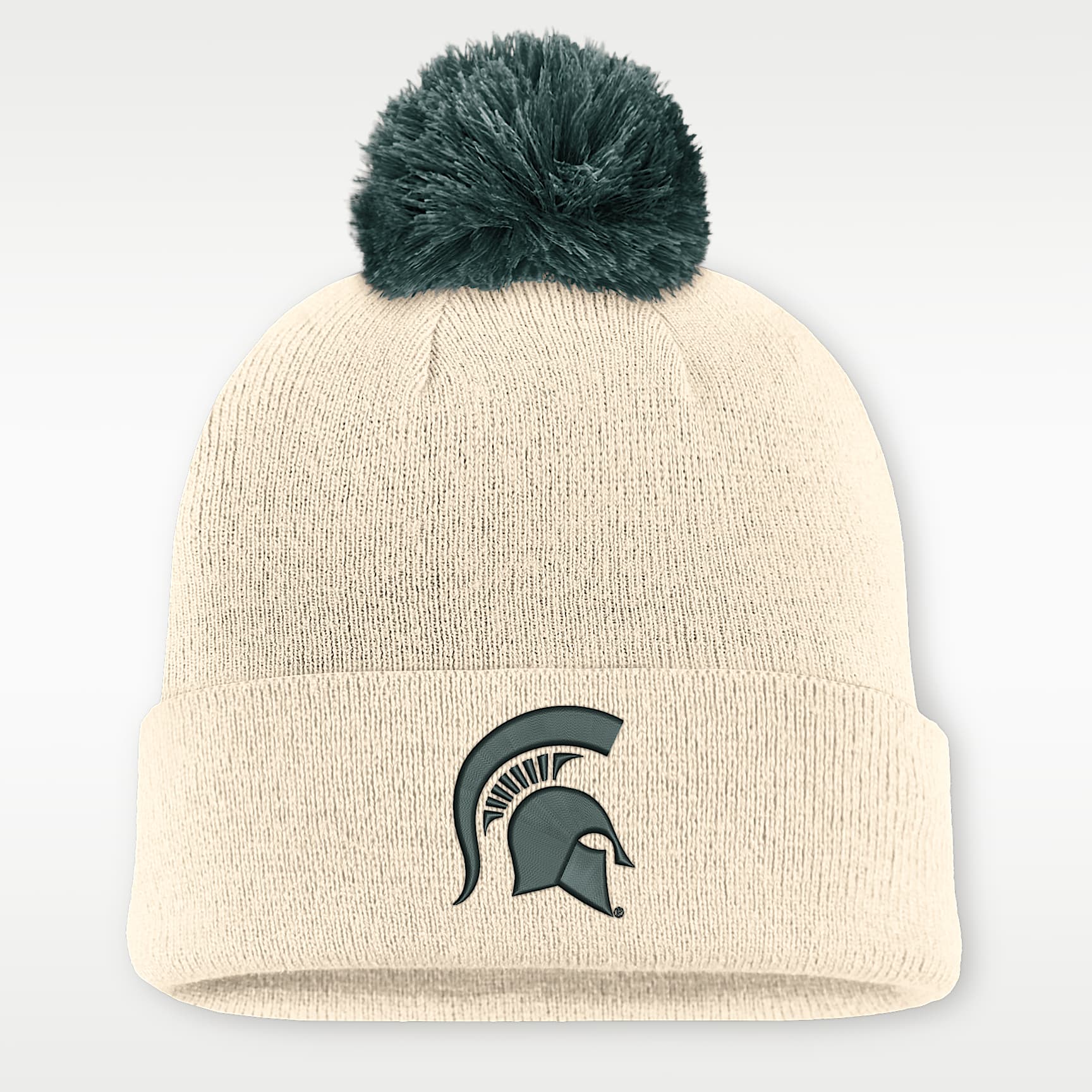 Michigan State Campus Prep Script Men's Nike College Cuffed Pom Beanie