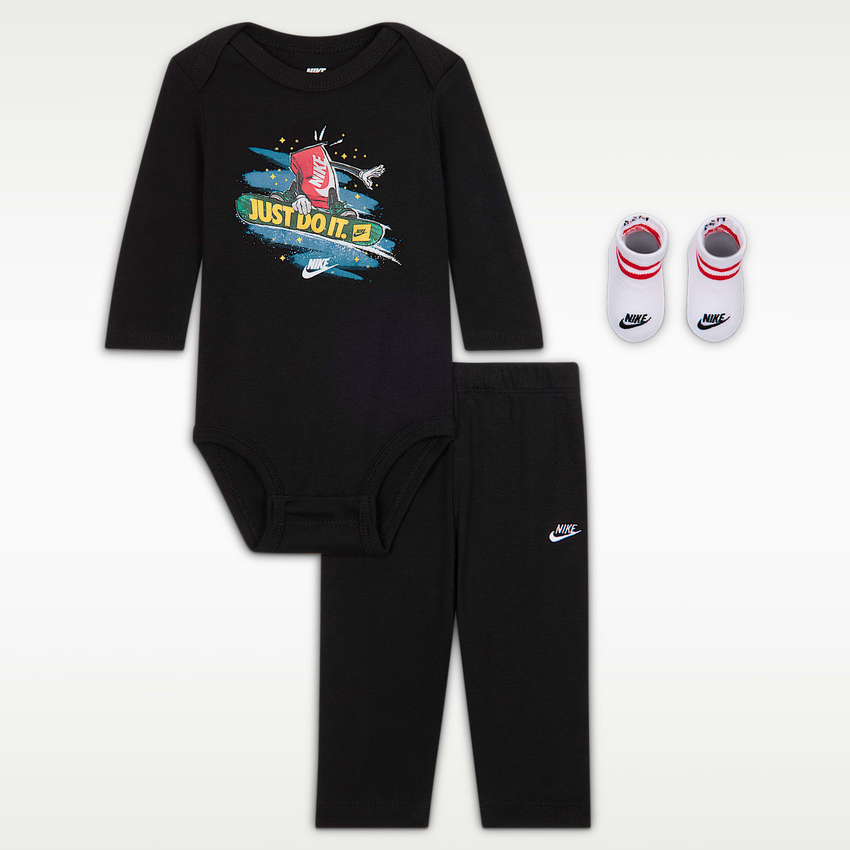 Conjunto de regalo de 3 piezas Boxy Holiday para bebé (0 a 9 meses) Nike 