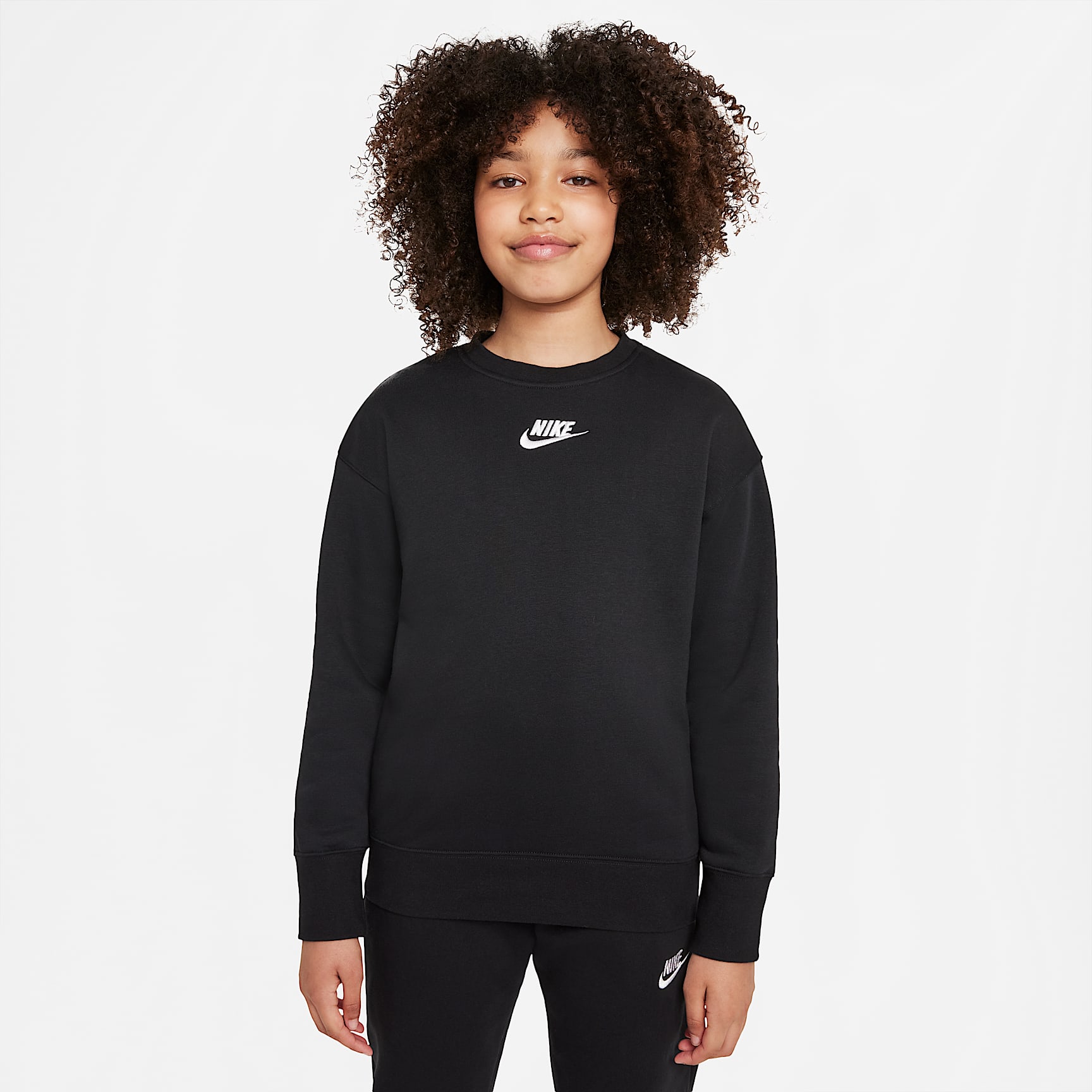 Nike Sportswear Club Fleece Big Kids' (Girls') Crew Sweatshirt