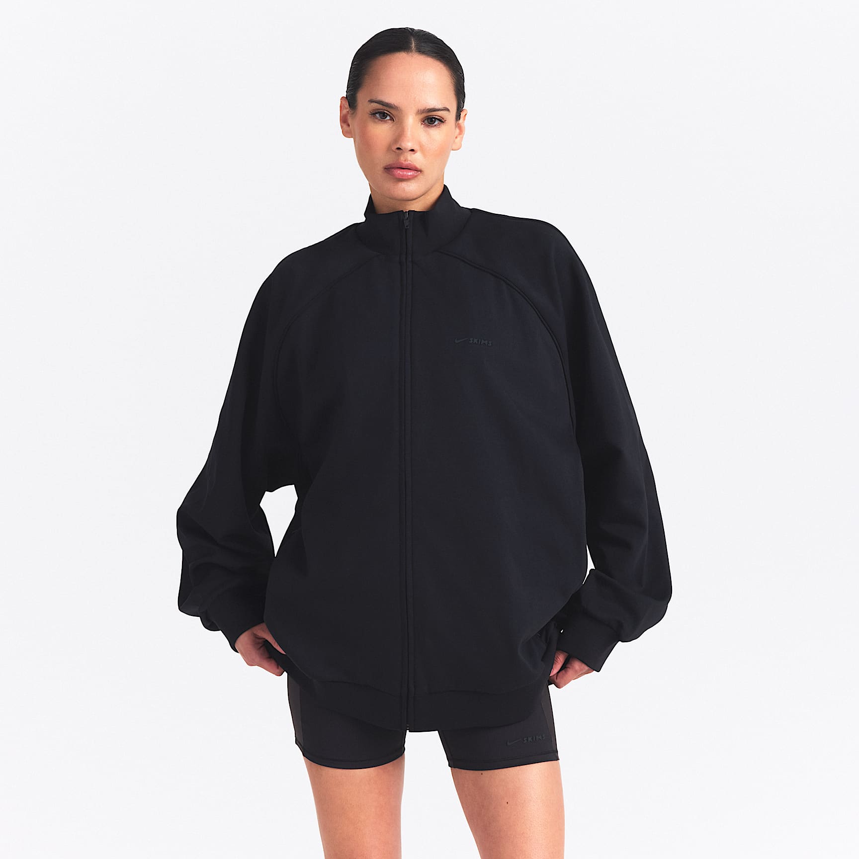 Chamarra deportiva oversized de cierre completo para mujer NikeSKIMS Matte Tricot