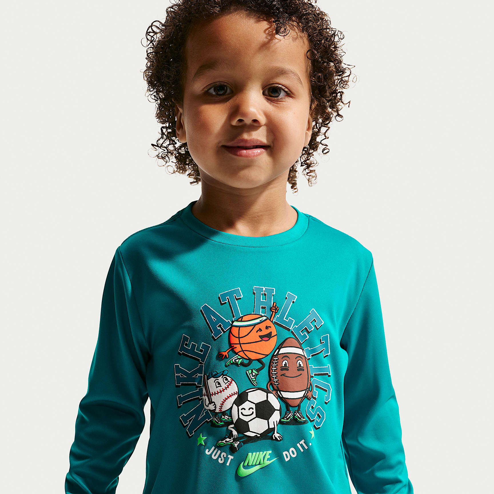 Playera de manga larga Dri-FIT con gráfico infantil Nike