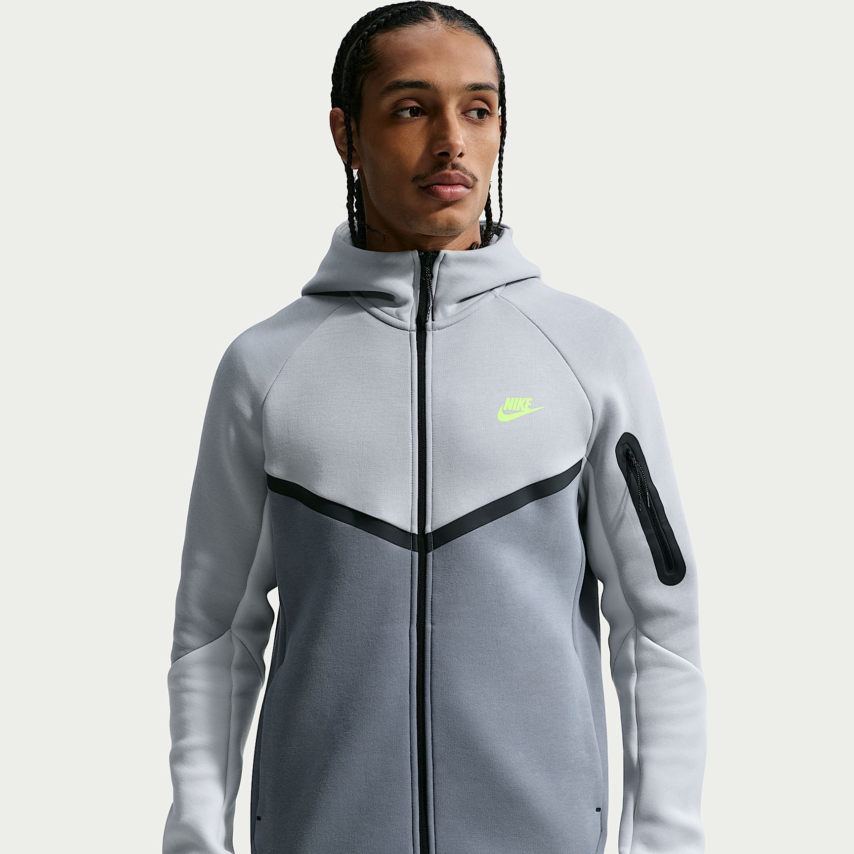 Nike Tech Windrunner herenjack van fleece met rits over de hele lengte