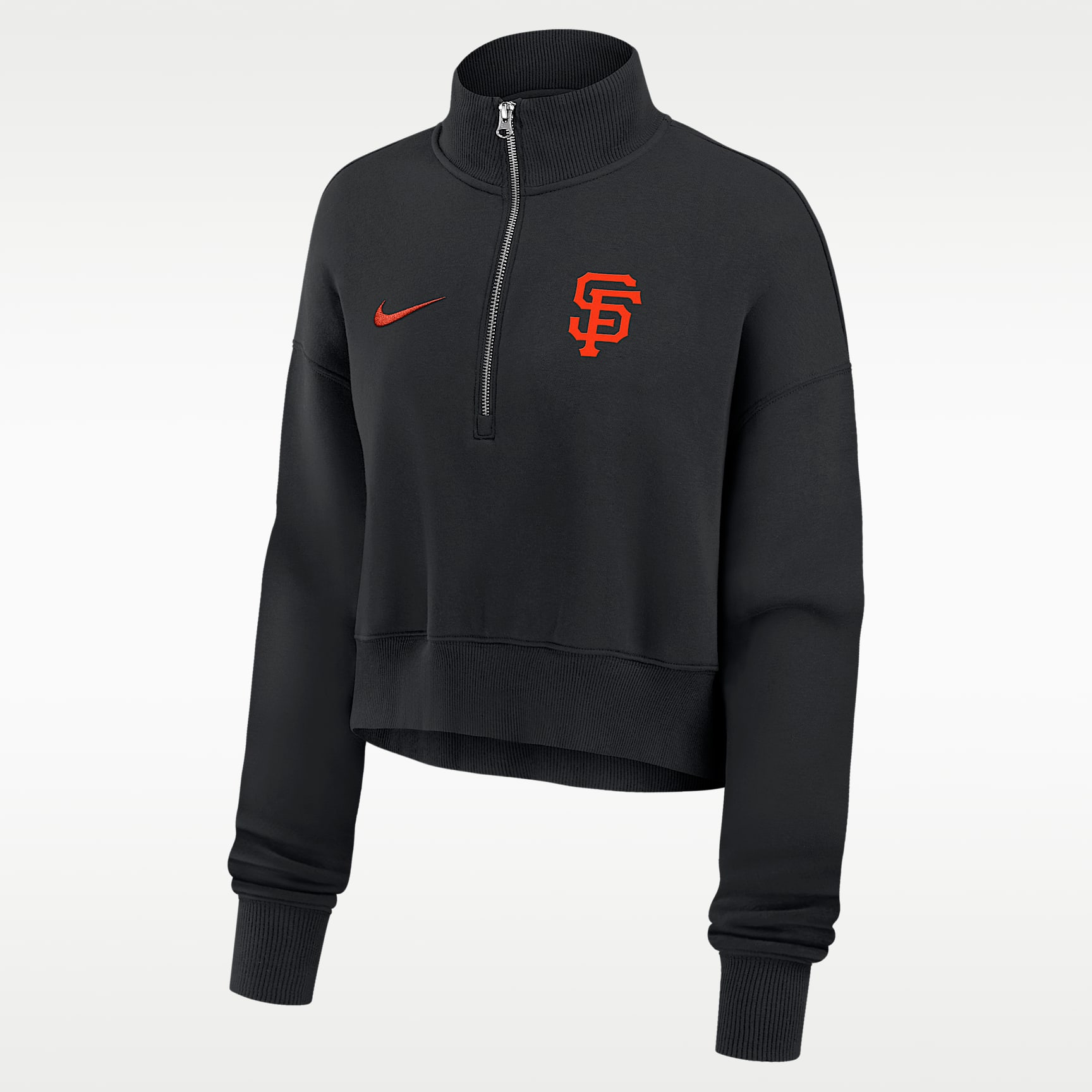 San Francisco Giants Phoenix Women's Nike MLB Cropped 1/4-Zip Crew