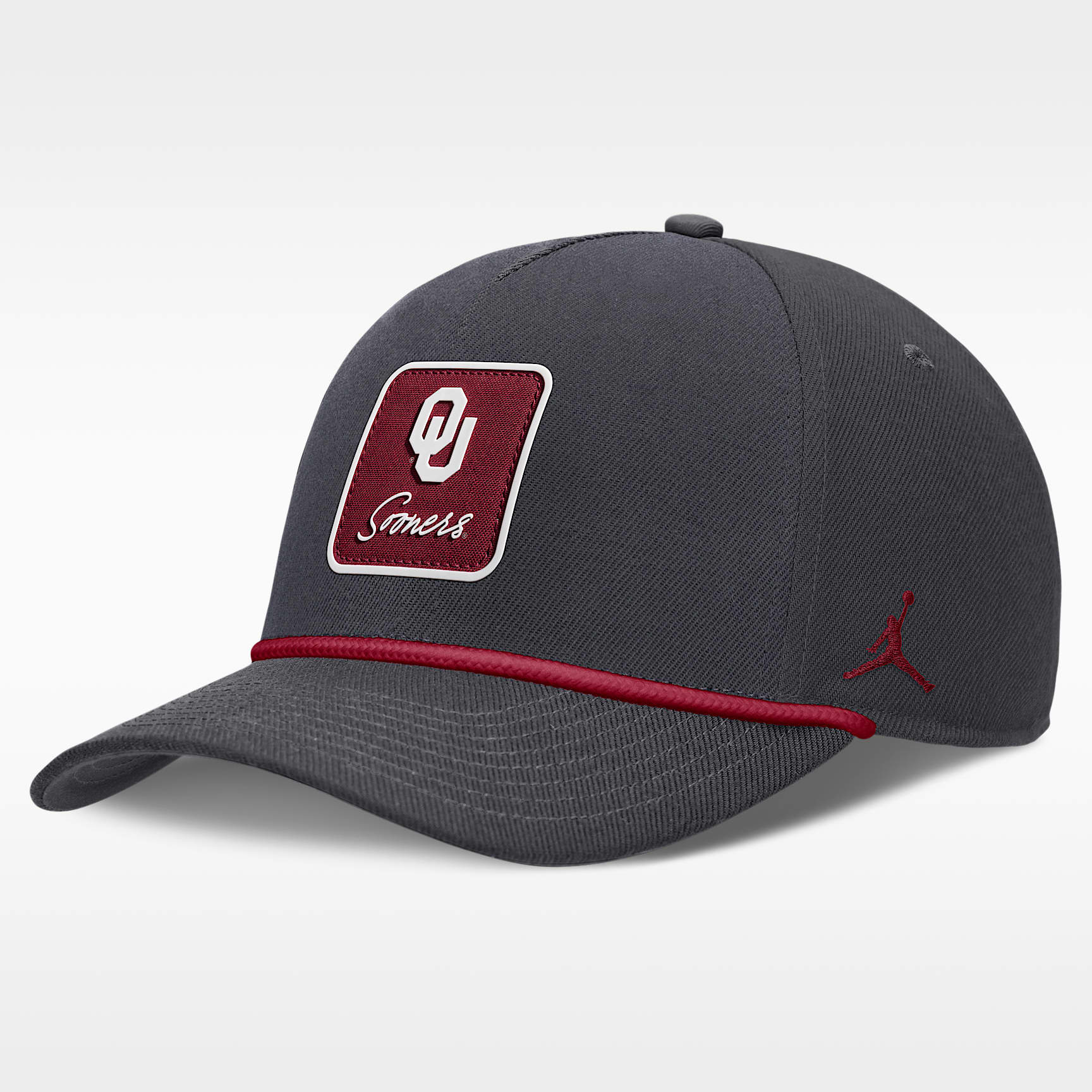 Gorra universitaria marca Jordan para hombre Dri-FIT con estructura A-Frame ajustable Oklahoma Primetime Rise