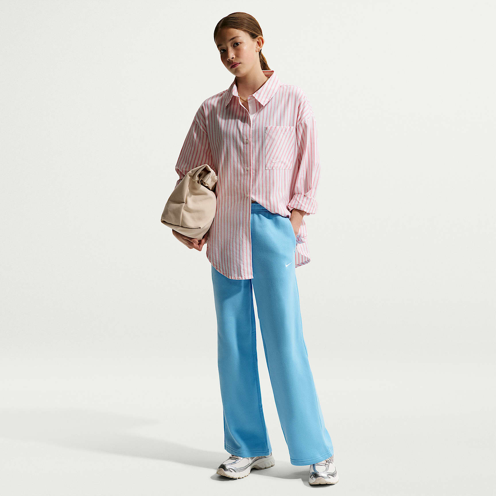 Nike Sportswear Studio Fleece Girls' Open-Hem Pants