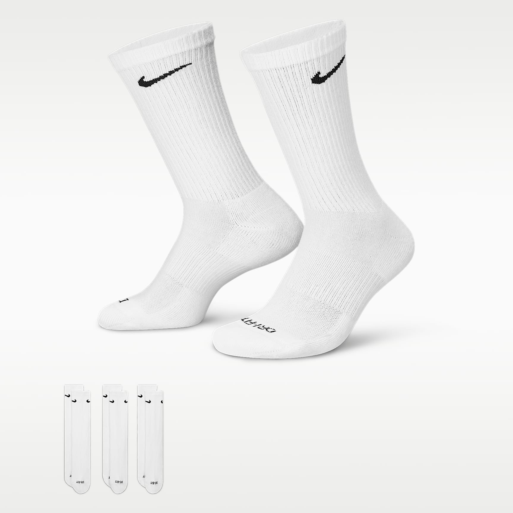 Nike Everyday Plus Cushioned Training Crew Socks (3 Pairs)