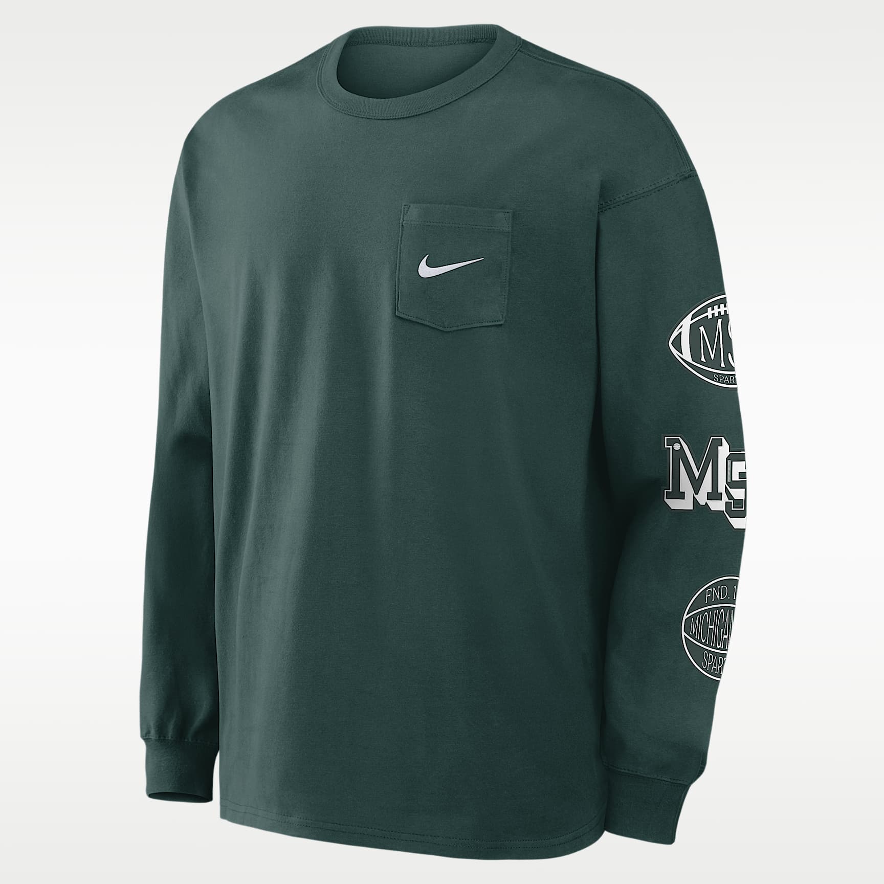 Michigan State Academic Max90 Pocket Men's Nike College Long-Sleeve T-Shirt