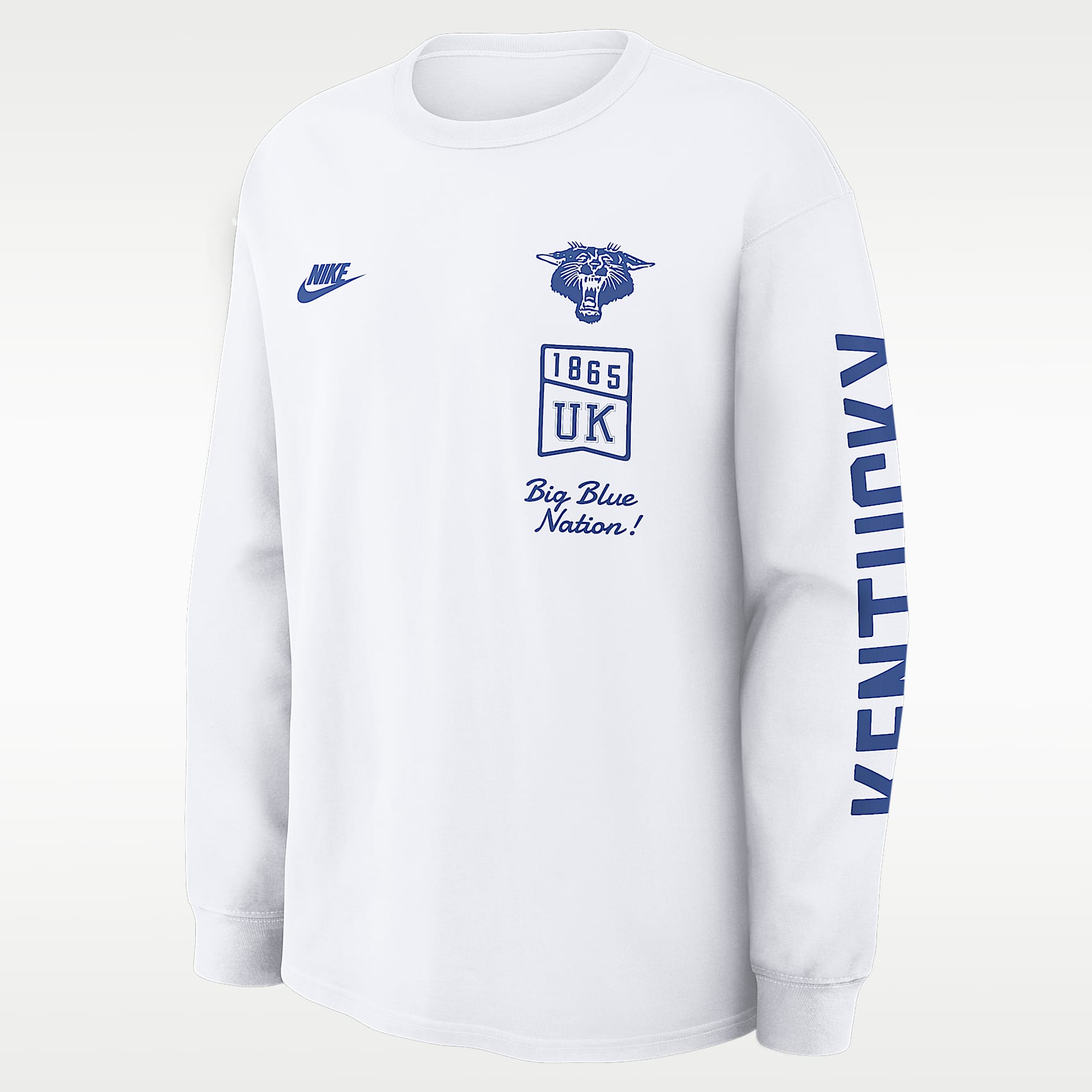 Playera de manga larga universitaria Nike para hombre Kentucky Legacy